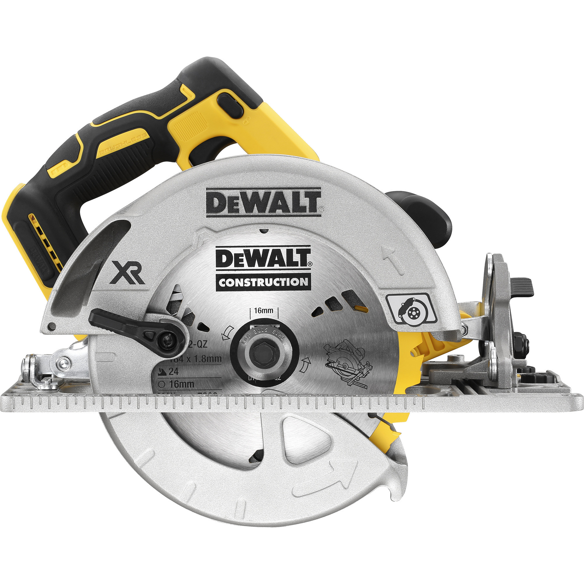 Dewalt Xr 18V Sega Circolare Brushless 184Mm, Compatibile Con Guida, Taglio 58Mm, Regolazione Senza Utensili, Valigetta Tstak, Led, Aspirazione Polveri Airlock, Corpo Macchina – DCS572NT-XJ-image