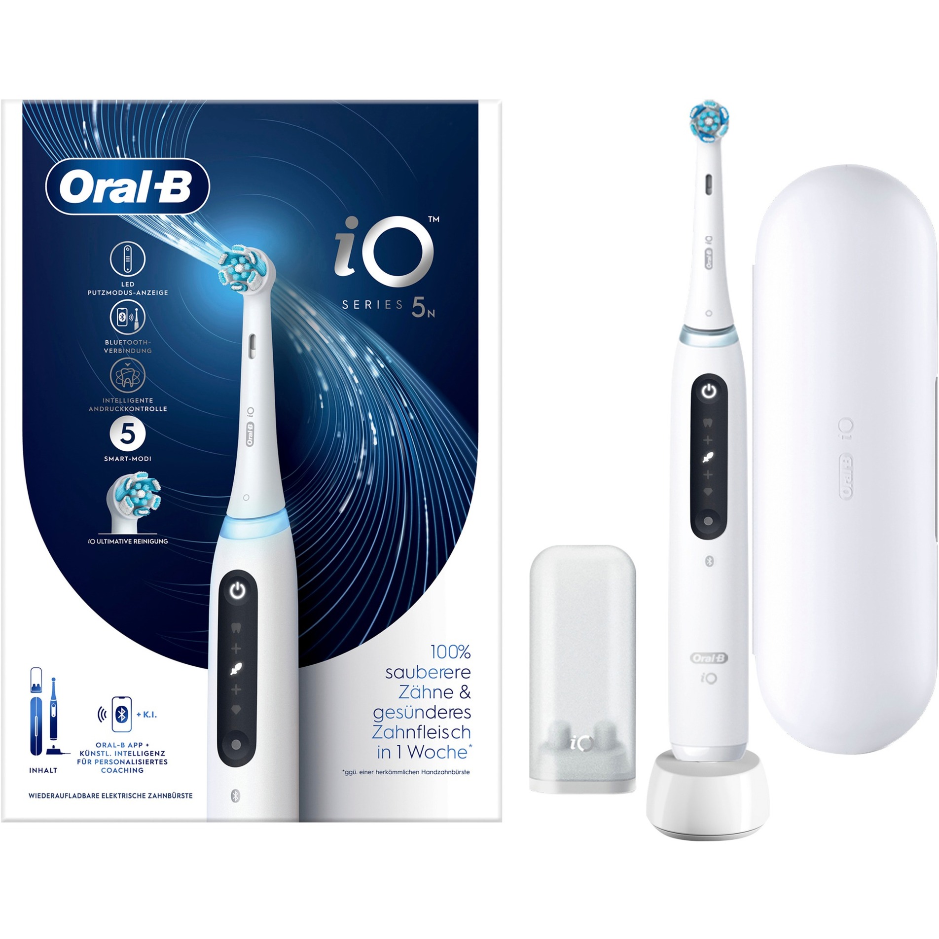 Braun Oral-B Io Series 5 Spazzolino Elettrico Quite Bianco