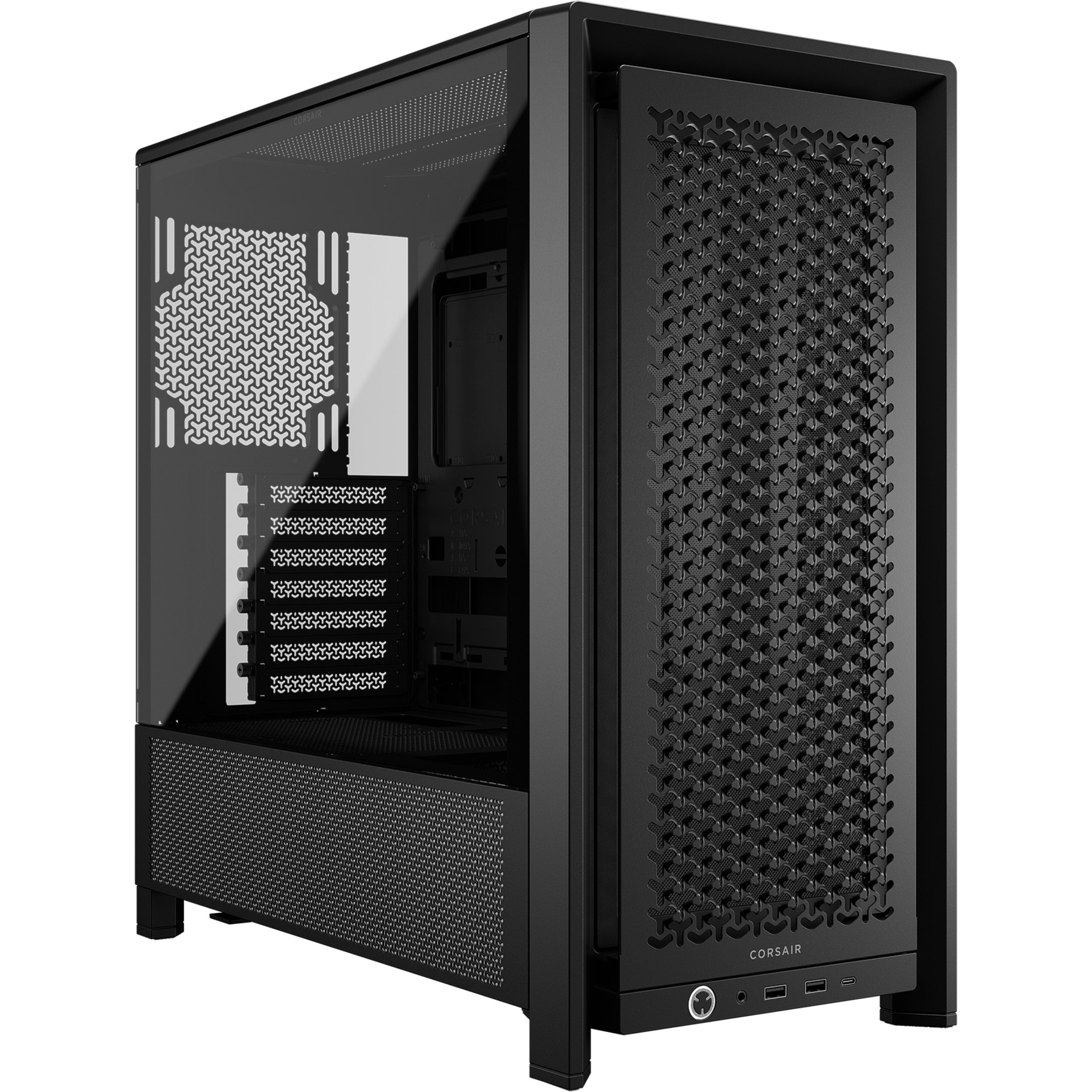Corsair Frame 4000D Modular Mid–Tower Atx Pc Case – Flusso D'aria Elevato, Sistema Di Montaggio Ventole Infinirail™, Asus Btf, Msi Project Zero, Gigabyte Project Stealth – Nero