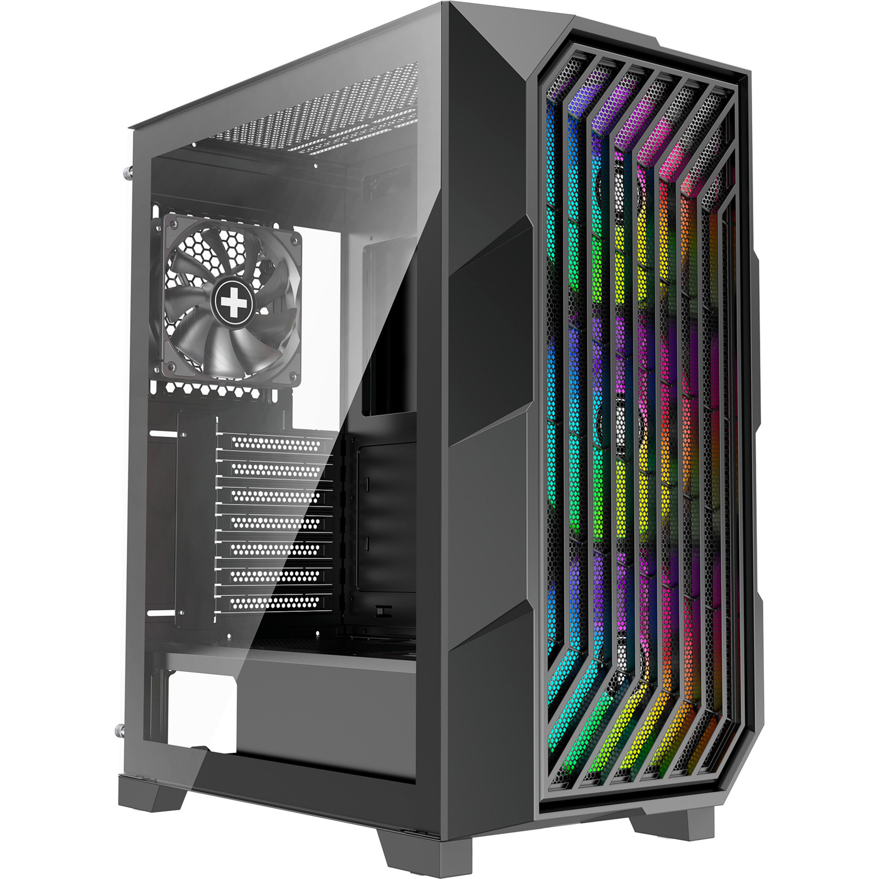 Xilence Xilent Breeze Ii X812.ARGB - Alloggiamento Per Pc Da Gioco, 3 Ventole Argb Da 120 Mm, 1 Ventola Pwm Da 120 Mm, Atx Midi Tower, Pannello Laterale In Vetro, Elegante Pannello Frontale In Rete Xilence Xilent Breeze Ii X812.ARGB - Alloggiamento Per Pc Da Gioco, 3 Ventole Argb Da 120 Mm, 1 Ventola Pwm Da 120 Mm, Atx Midi Tower, Pannello Laterale In Vetro, Elegante Pannello Frontale In Rete
