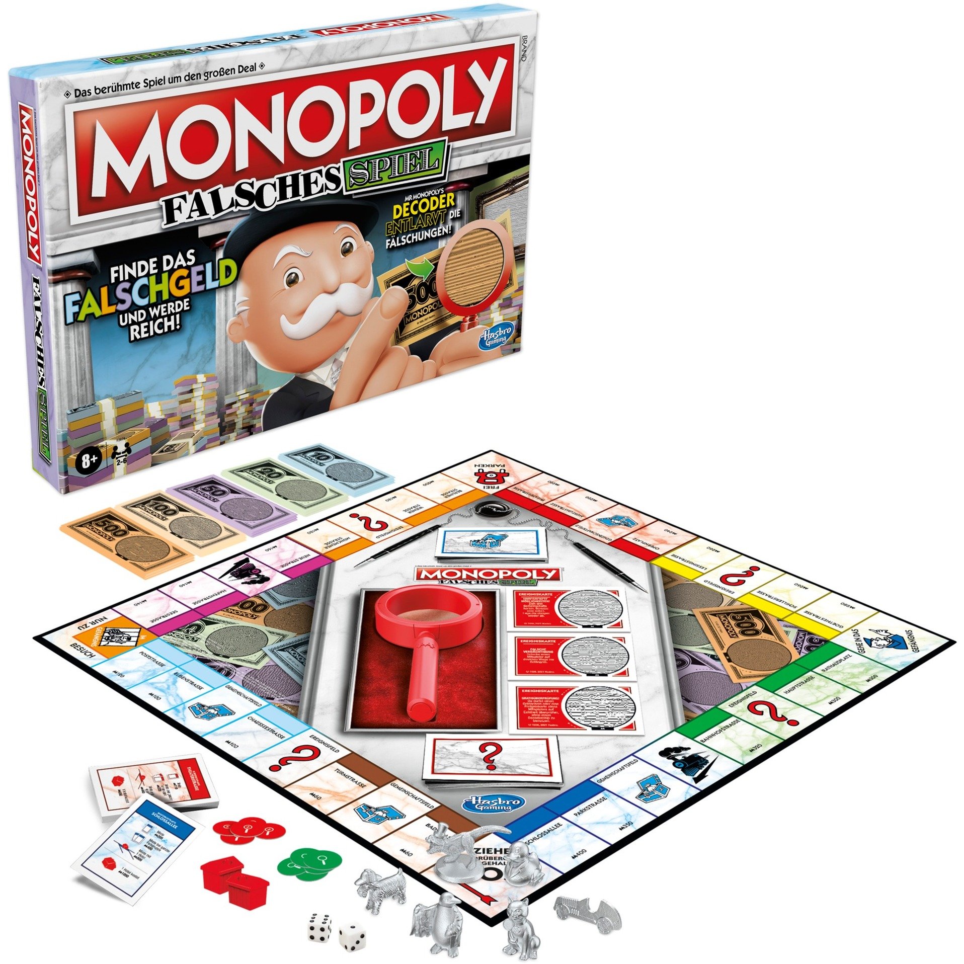 Hasbro F2674100 - Gioco Falso Per Famiglie E Bambini Dagli 8 Anni In Su, Con Decoder Mr Monopolys Per 2 6 Giocatori