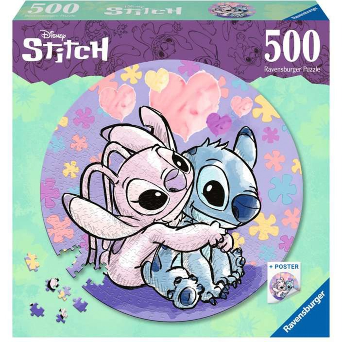 Ravensburger - Puzzle 500 Pezzi Disney Stitch | Puzzle Per Adulti 500 Pezzi | Puzzle Adulti Per Bambini Dai 14 Anni In Su | Regalo Compleanno Per Bambini Dai 14 Anni In Su | Misure 52X52Cm