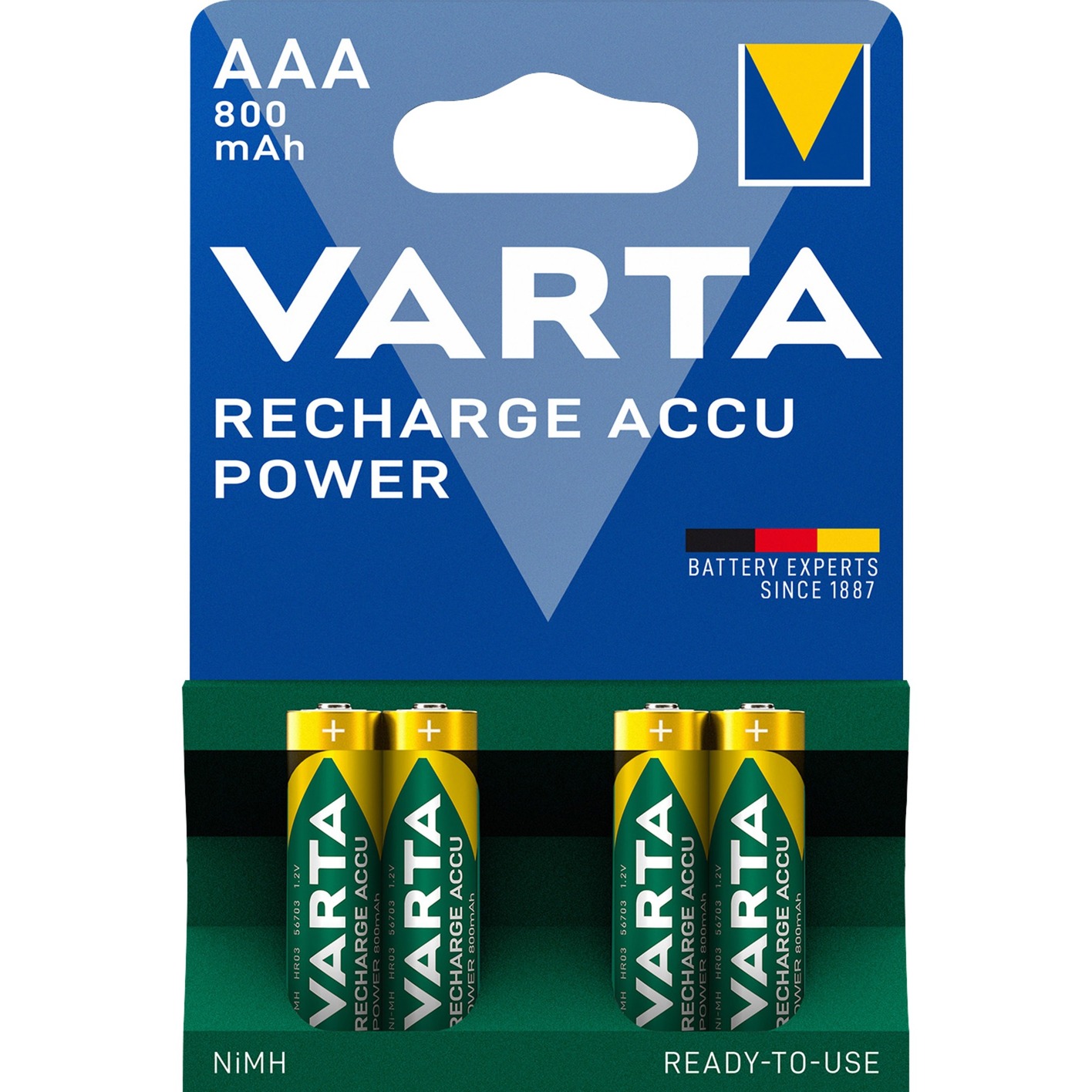 Recharge Accu Power AAA 800 mAh Blister da 4