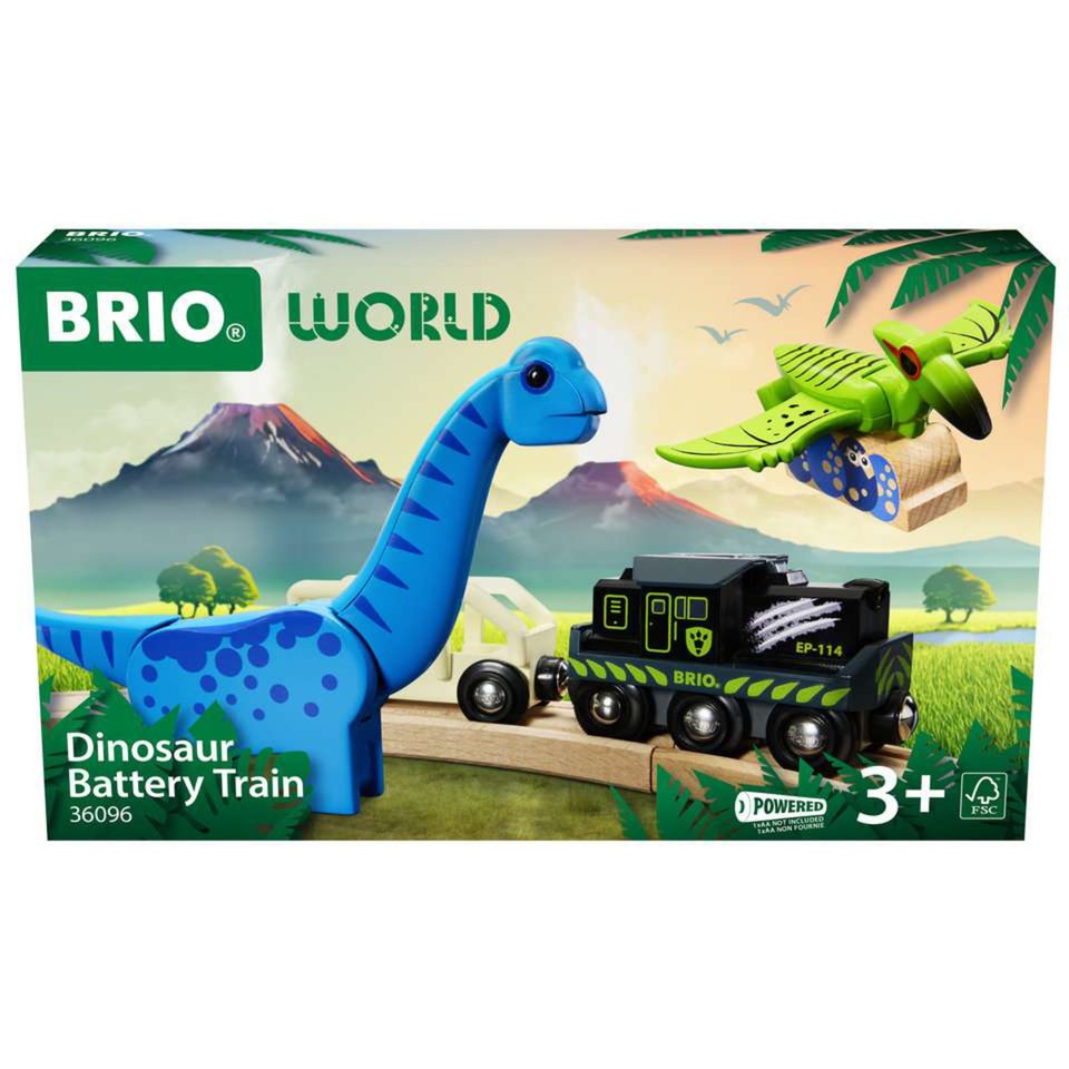Brio World Trenino Alimentato A Batteria A Tema Dinosauri, Trenino Giocattolo Per Bambini Dai 3 Anni In Su