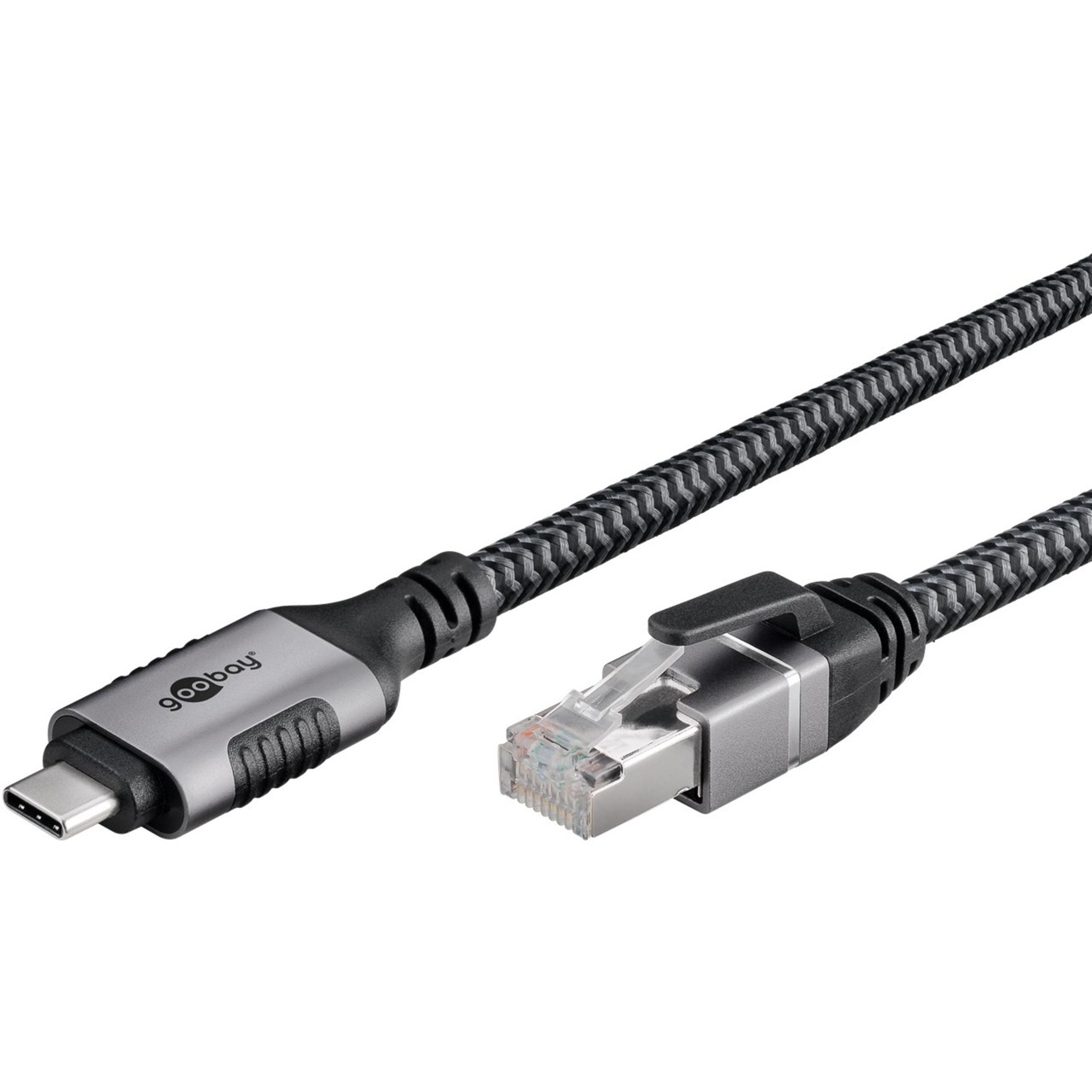 Goobay 70699 Cavo Da USB-C A RJ45 Ethernet Cat 6 Per Una Connessione Internet Cablata Stabile Con Router/Modem/Switch Di Rete/Sostituisce L'adattatore Da Usb A RJ45 / 1 Gbit/S / 3 Metri-image