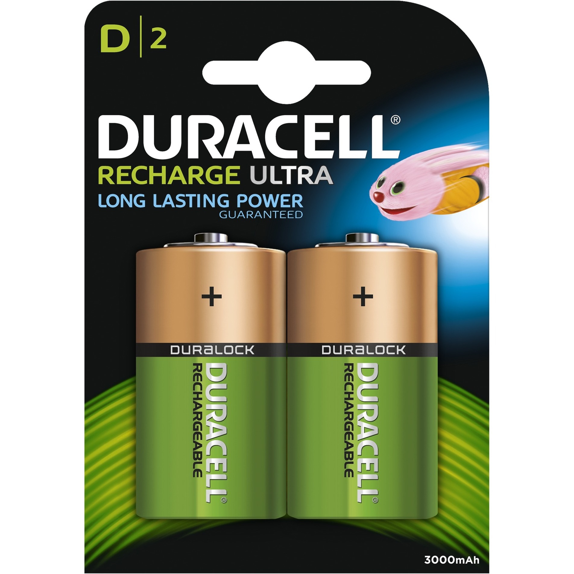 Duracell Batterie Ricaricabili D (Confezione Da 2), Pile Ricaricabili, 3000 Mah Nimh, Energia Di Lunga Durata