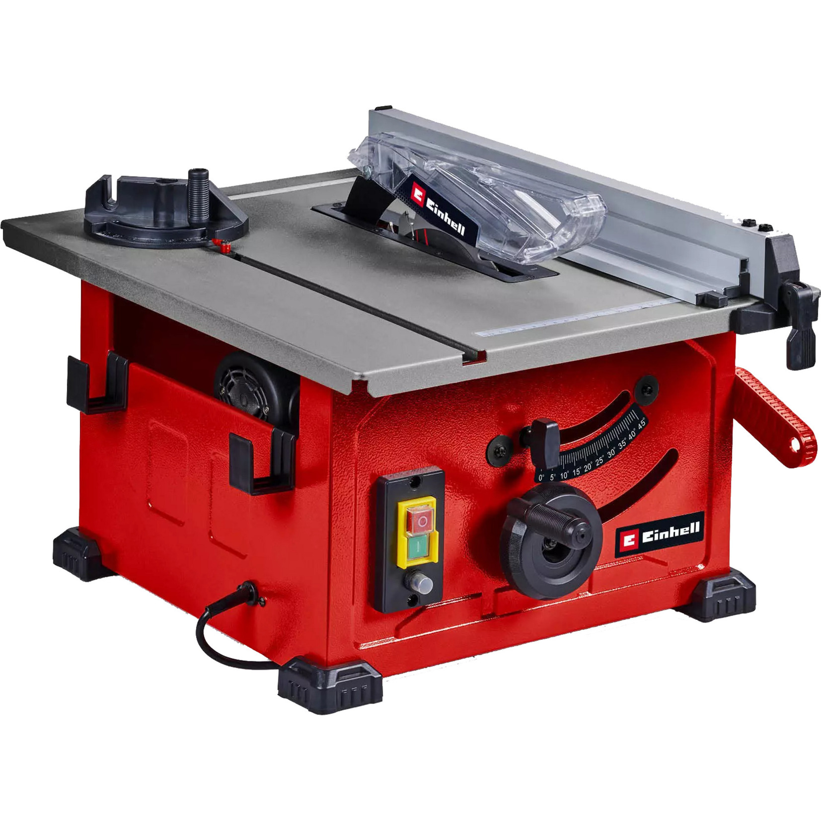 Einhell sega circolare da banco TC-TS 8 (1200 Watt, altezza di taglio 45 mm, lama Ø 210 mm, guida angolare, battuta parallela, attacco di aspirazione nell'alloggiamento)