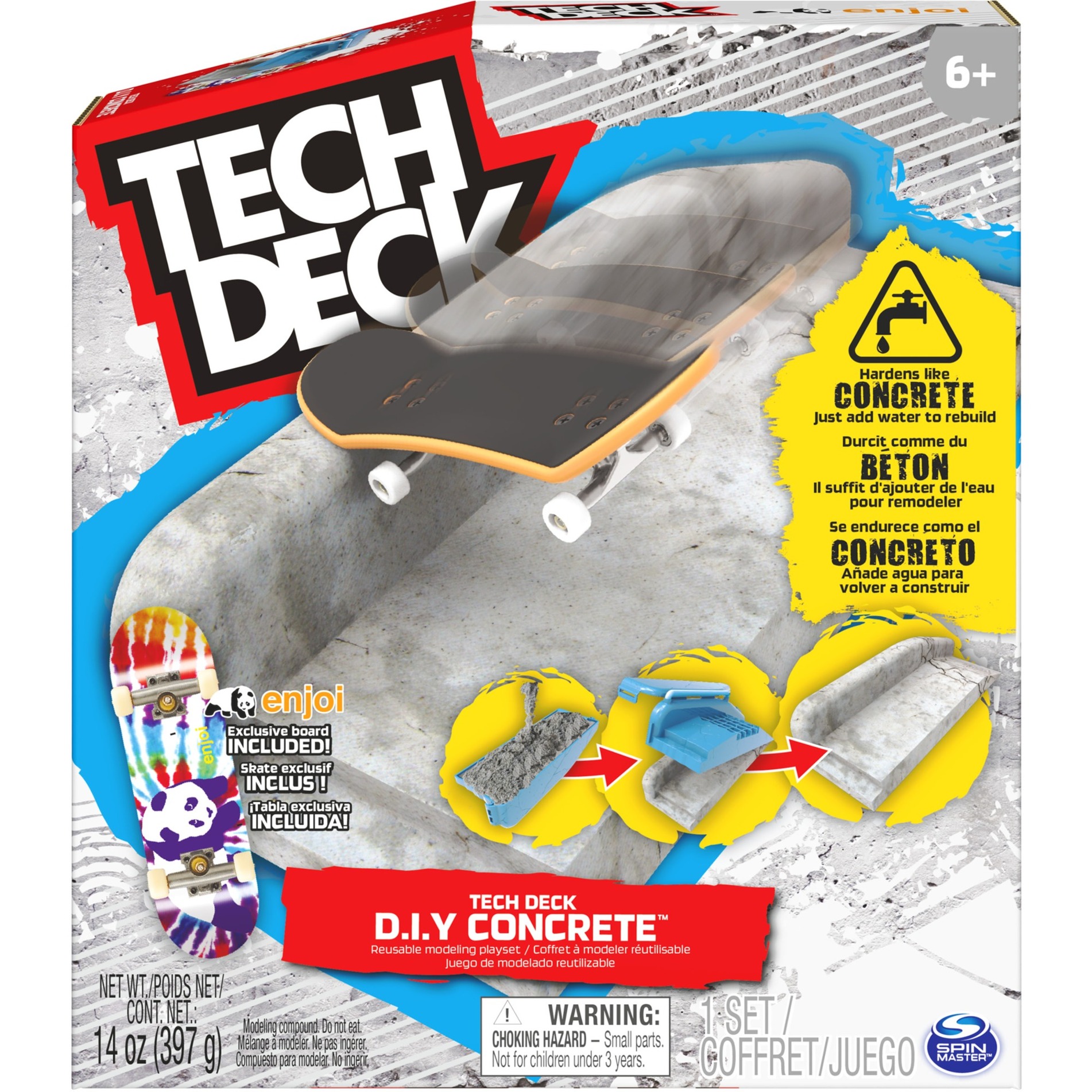 Tech Deck, set di gioco DIY Concrete modellabile e...