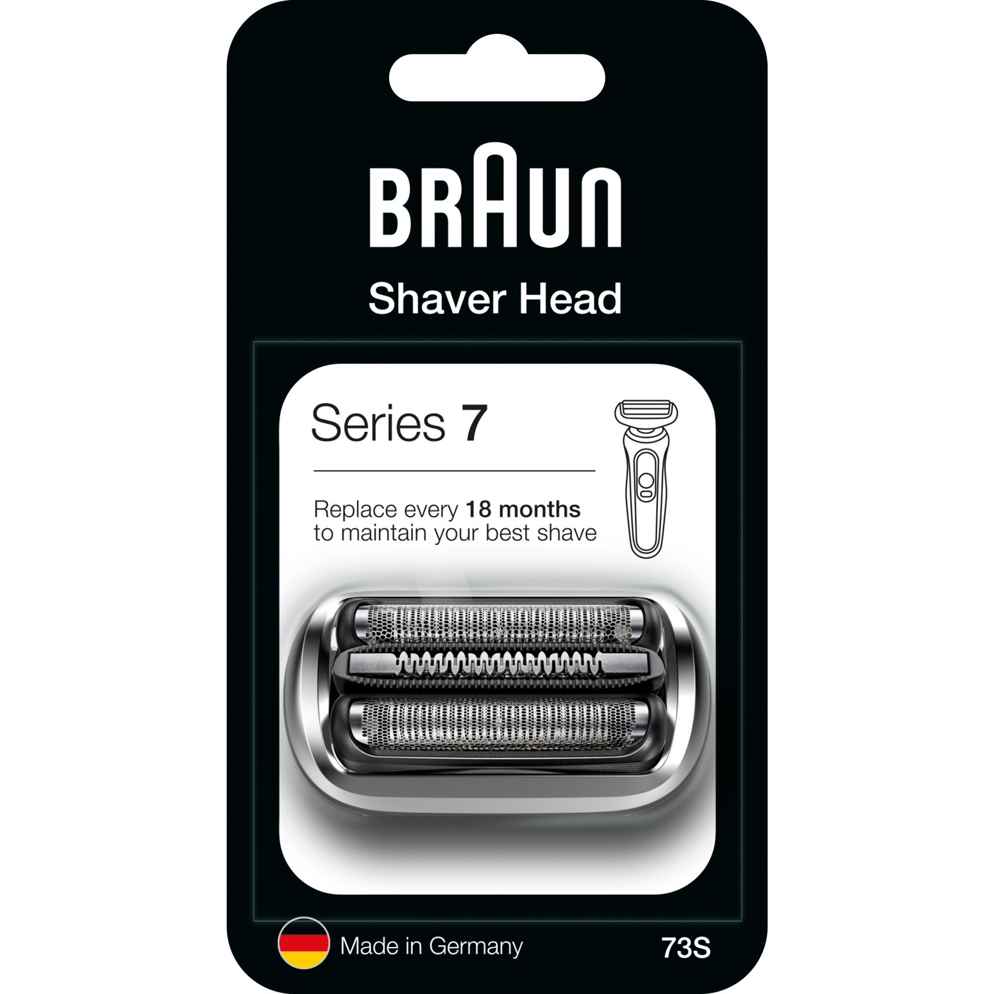 Braun Series 7 73S Testina di Ricambio Originale per Rasoio Elettrico Uomo - Argento - Compatibile con i Rasoi Series 7 (Nuova Generazione)-image