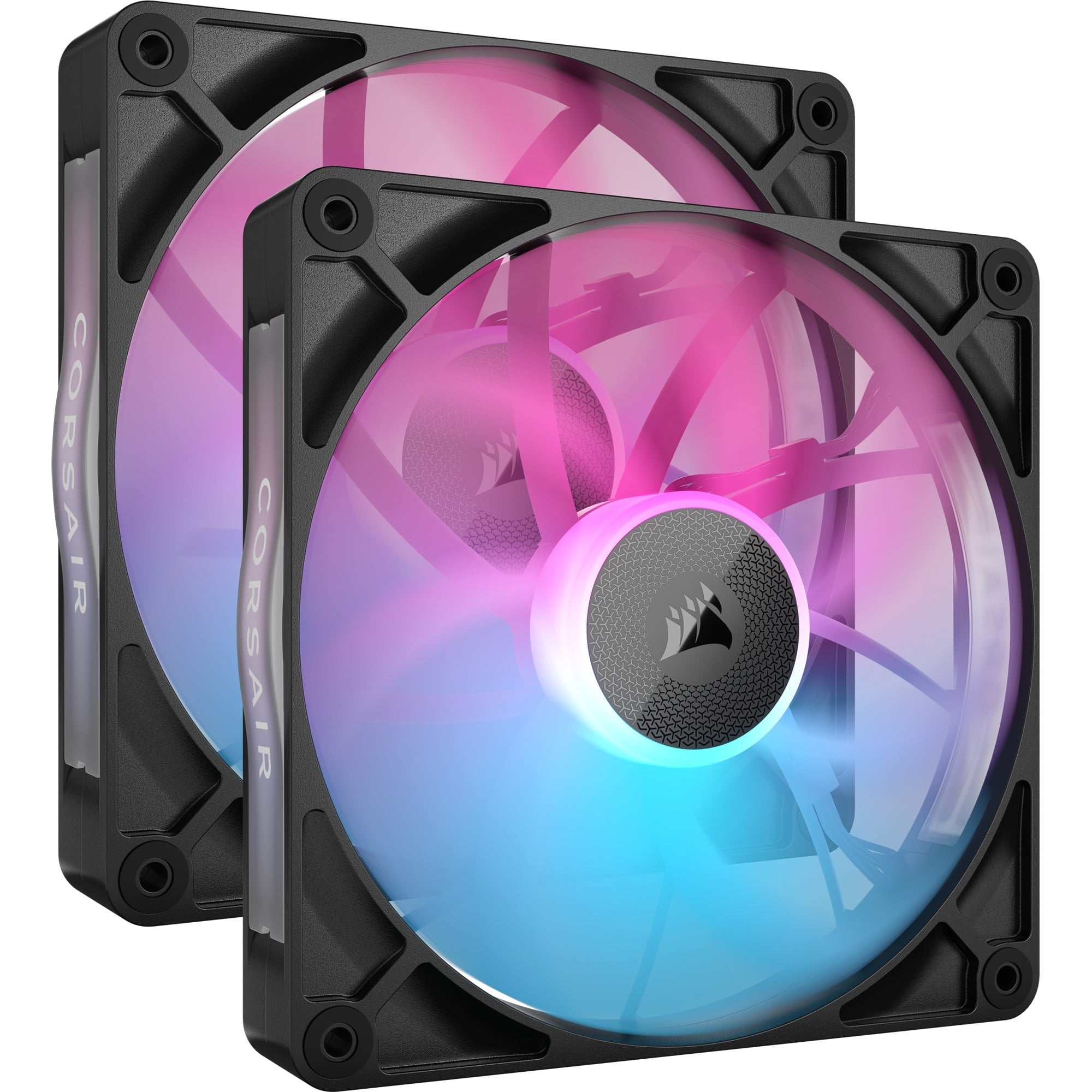 Corsair Icue Link RX140 Rgb 140 Mm Ventole Pwm Con Hub Di Sistema Icue Link - Cuscinetto A Cupola Magnetica - Confezione Doppio - Nero