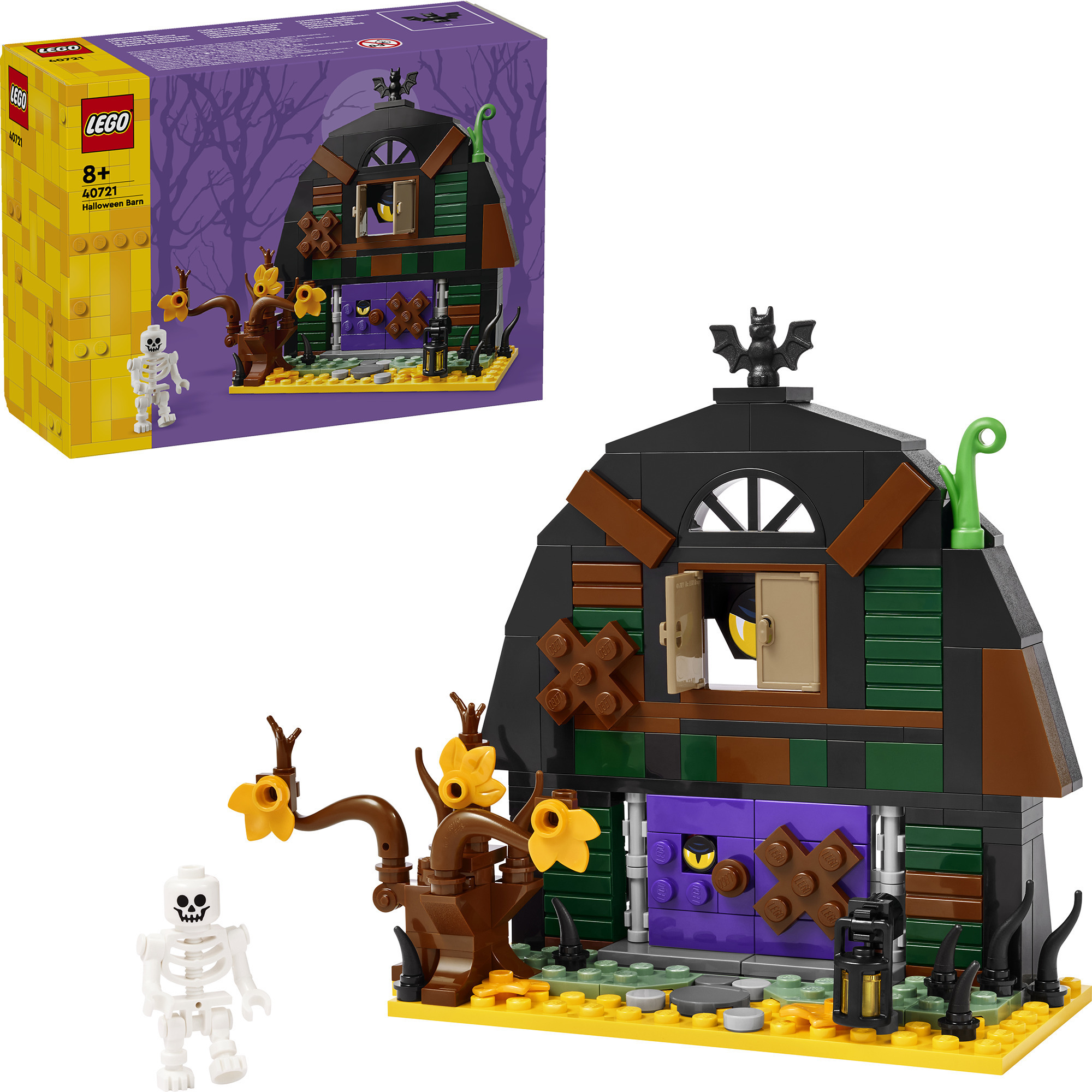 Lego Granaio Di Halloween - Giocattolo Da Esposizione Con Una Minifigure Di Scheletro E Accessori Spaventosi Tra Cui Un Pipistrello E Lampade - Regalo Creativo Per Bambini E Bambine Da 8 Anni - 40721-image