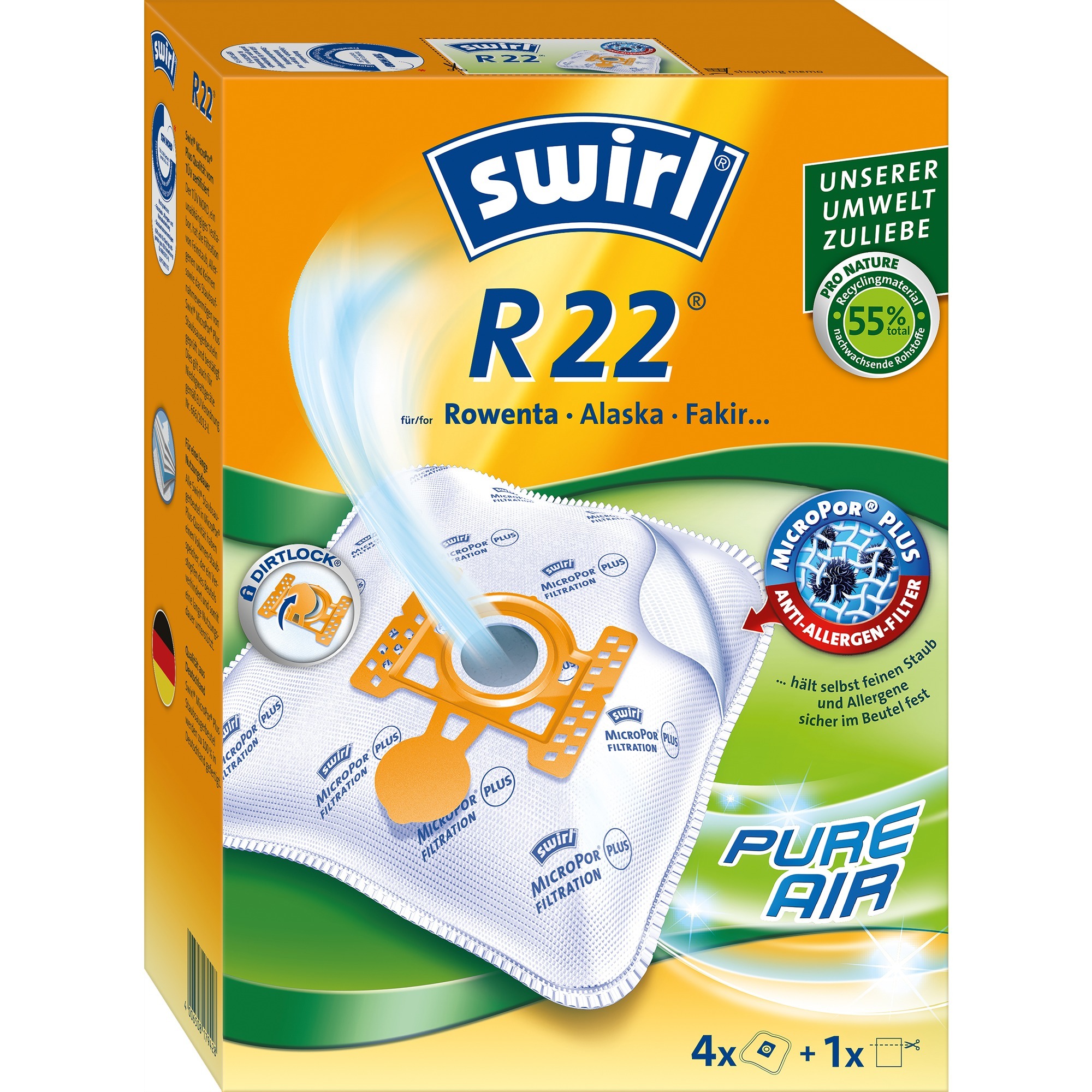 R 22 Sacchetto per la polvere