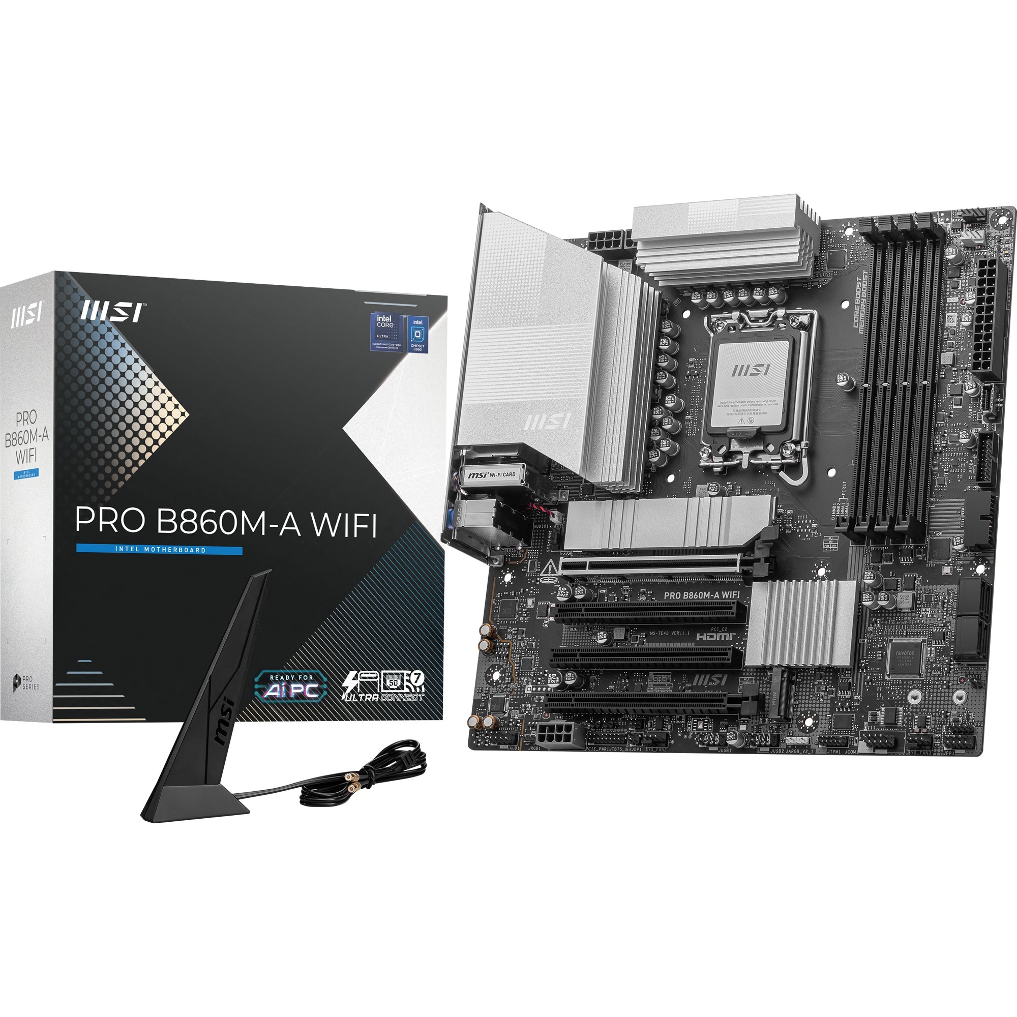 MSI PRO B860M-A WIFI Scheda Madre micro ATX Intel B860 LGA 1851 DDR5 Wi-Fi componenti PC-image