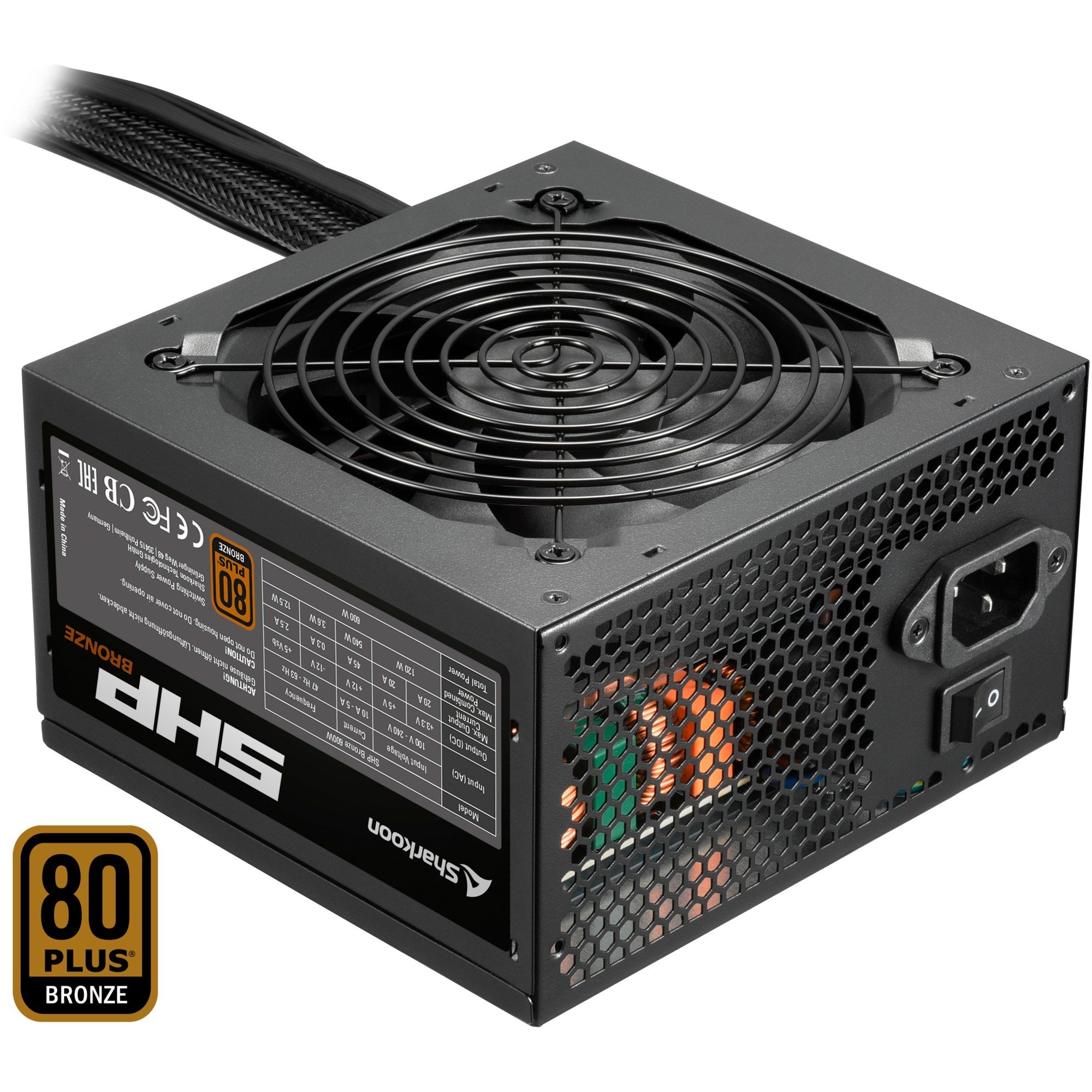 SHP Bronze alimentatore per computer 600 W 20+4