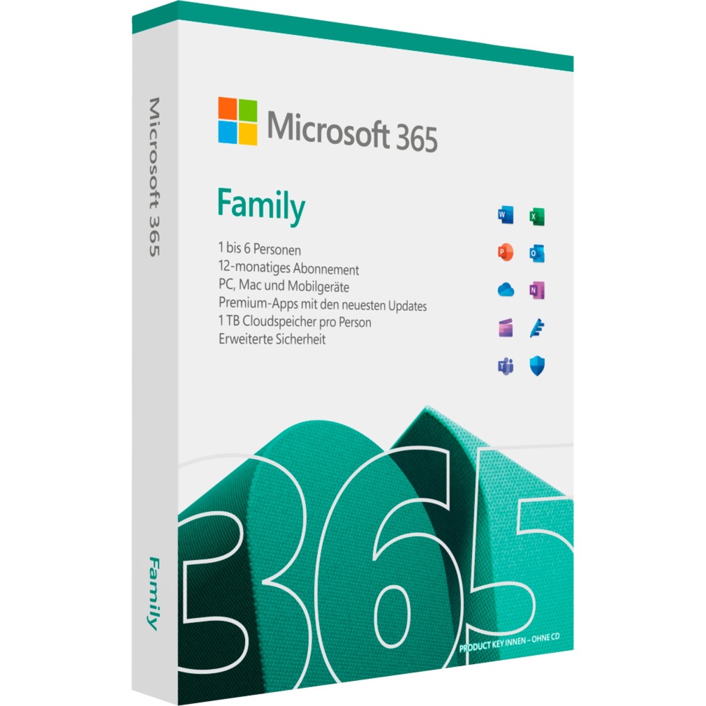MS Office M365 Family 6 User DE Für PC und MAC