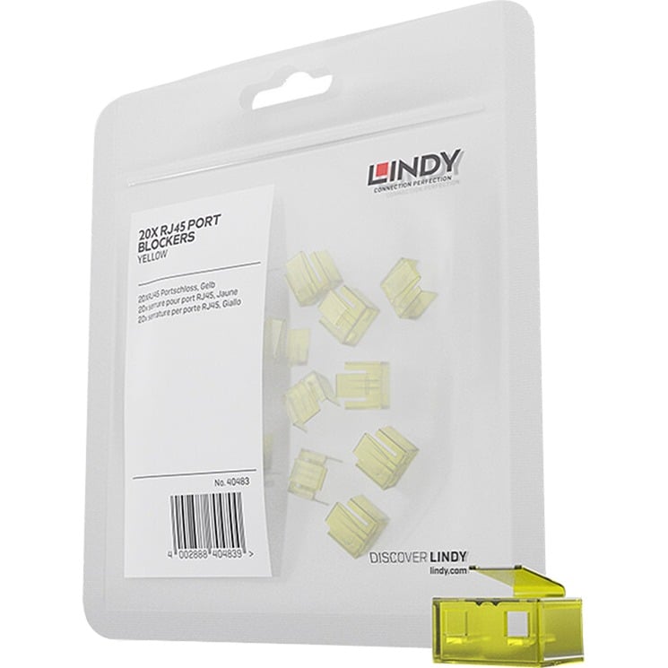 40483 clip sicura Bloccaporte RJ-45 Giallo