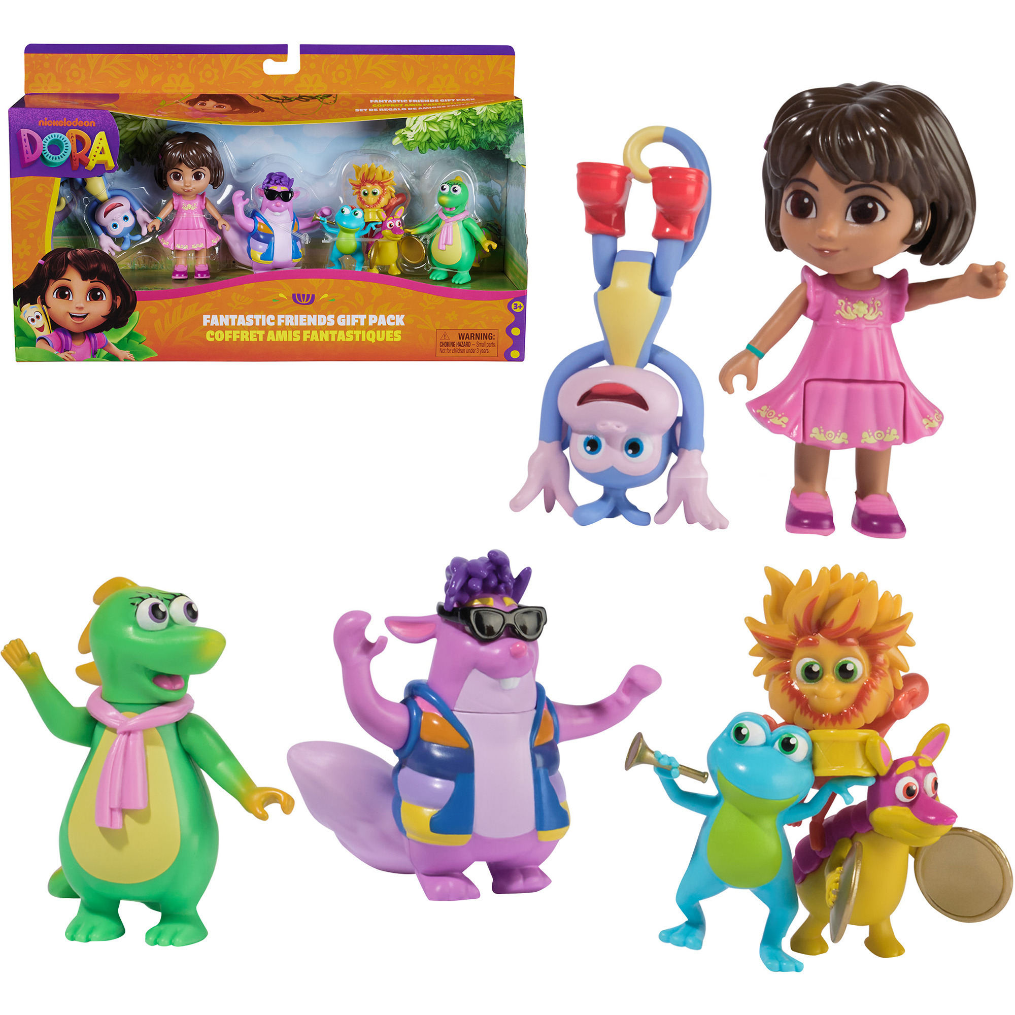 Dora, Confezione Regalo Fantastici Amici Con Dora, Boots, Tico, Isa E Fiesta Trio, Personaggi Giocattolo, Giocattoli Per Bambine E Bambini Dai 3 Anni In Su-image
