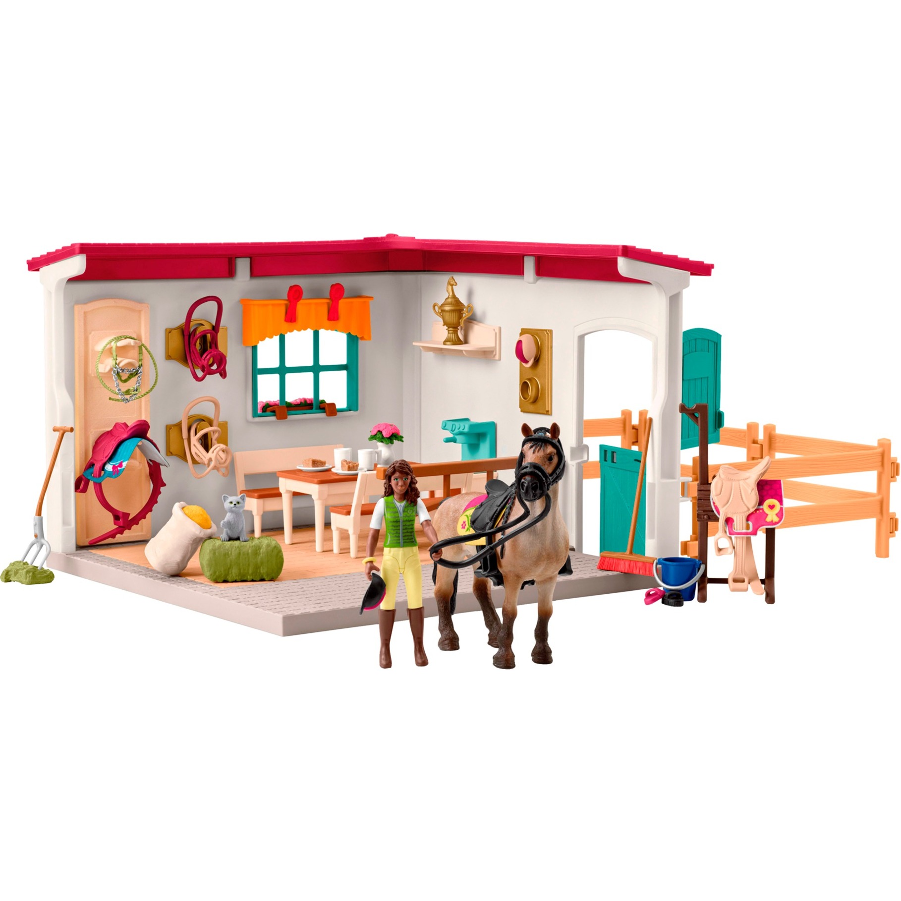 Schleich 42591 Stanza Die Cavalli, Da 5 Anni, Horse Club - Playset, 42 X 25 X 19 Cm-image