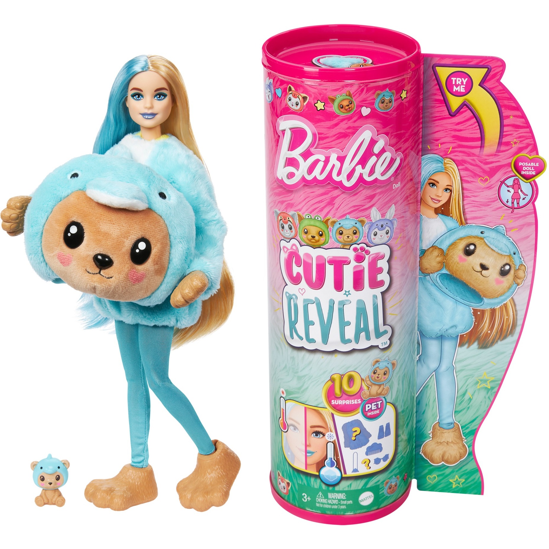 Barbie Doll Cutie Reveal Delfino Orso HRK25 Mattel-image