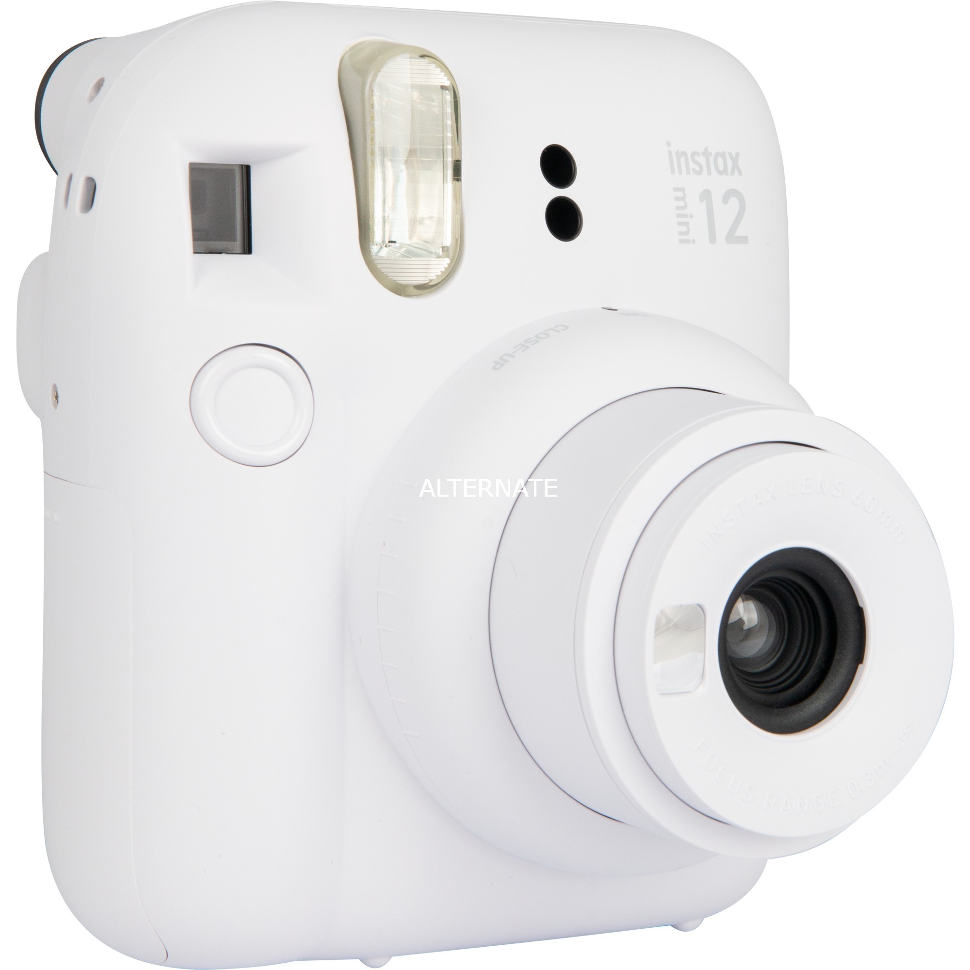 Fujifilm instax mini 12 Clay White - Macchina Fotografica Istantanea, Specchietto Selfie e Modalità Close Up, Esposizione Automatica, Design Pop, Dimensioni Stampa 86 mm x 54 mm-image