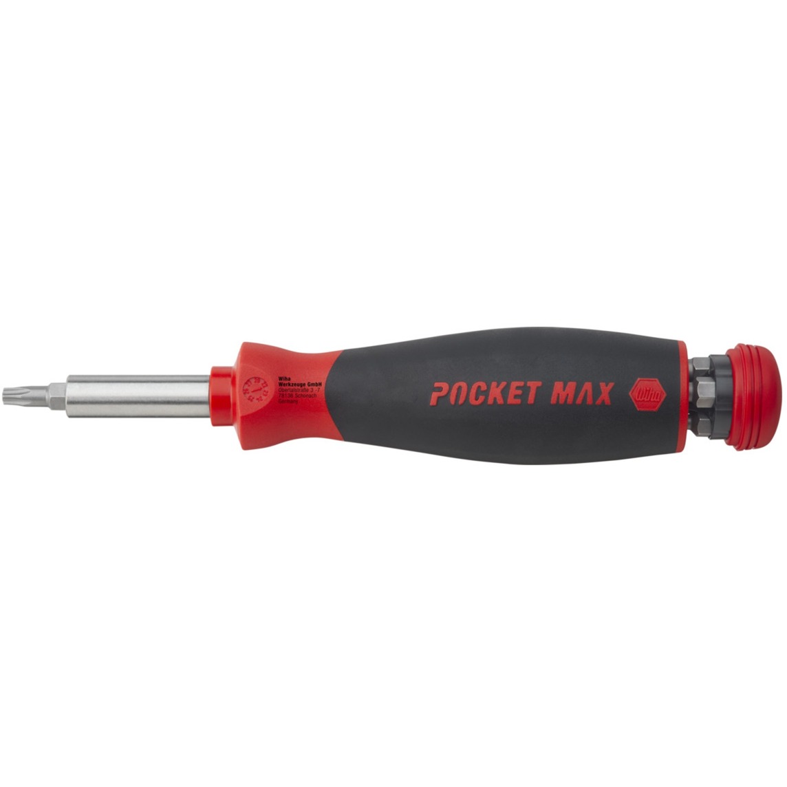 Wiha Pocketmax - Set Di Cacciaviti Magnetici, 8 Pezzi, Con Punte Riponibili (45292), Set Di Cacciaviti Magnetici Da 1/4", Con Rivista Bit, Intaglio/Phillips/Pozidriv/Torx