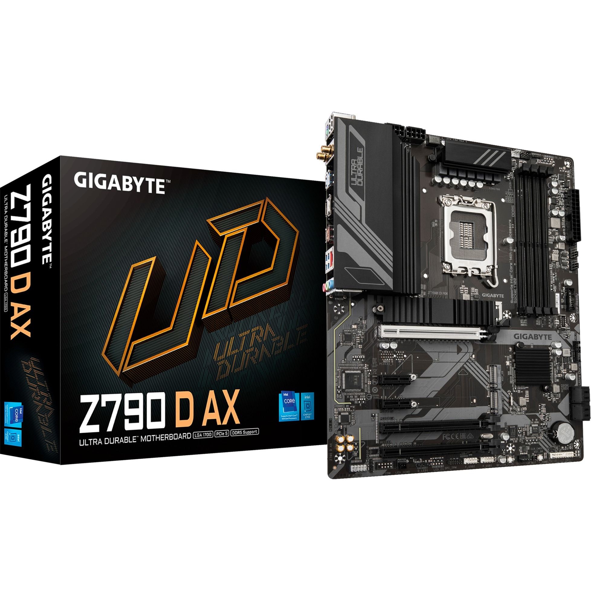 Gigabyte Z790 D Ax Scheda Madre - Supporta Cpu Intel Core Di 14A Generazione, Vrm Digitale A 12+1+1 Fasi, Fino A 7600Mhz DDR5 (Oc), 3Xpcie 4.0 M.2, Wi-Fi 6E, Lan 2.5Gbe, Usb 3.2 Gen 2