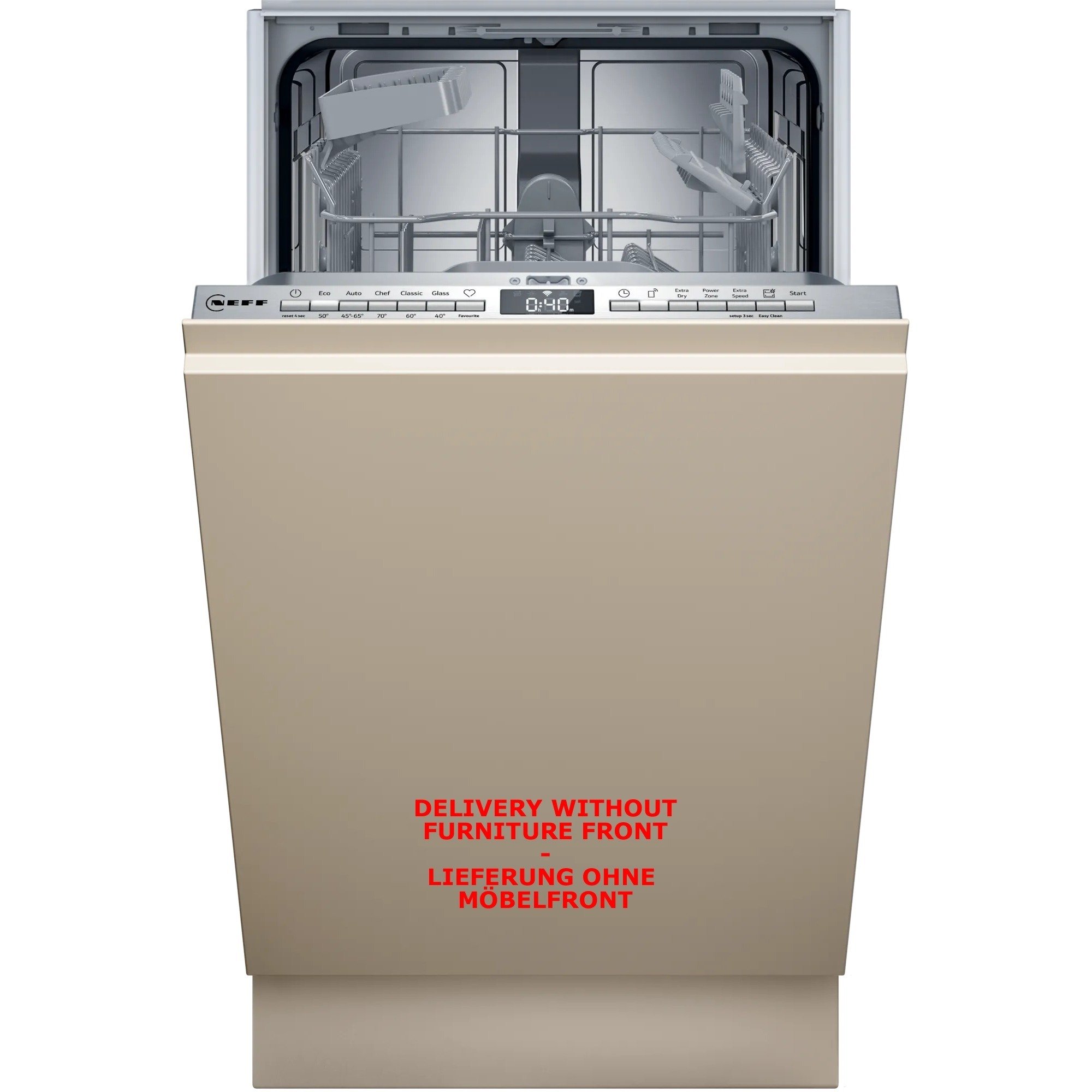 Neff S853HKX20E, N 30, Lavastoviglie Intelligente Completamente Integrata 45 Cm, Cestino Portaposate, Sistema Di Vimini Flex I, Programma Preferito, Pulizia Forte Cehf 70ºC, Apertura Automatica Della-image