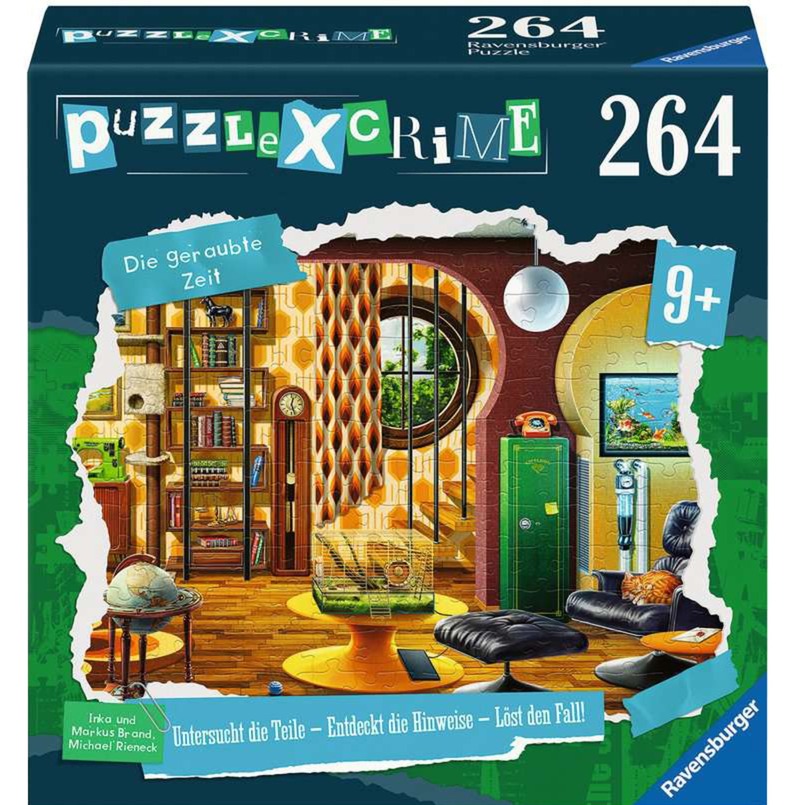 Ravensburger Puzzle X Crime Kids – Il Tempo Rubato, 264 Pezzi, Gioco Di Criminalità Per 1 – 4 Giovani Detective A Partire Dai 9 Anni In Su-image