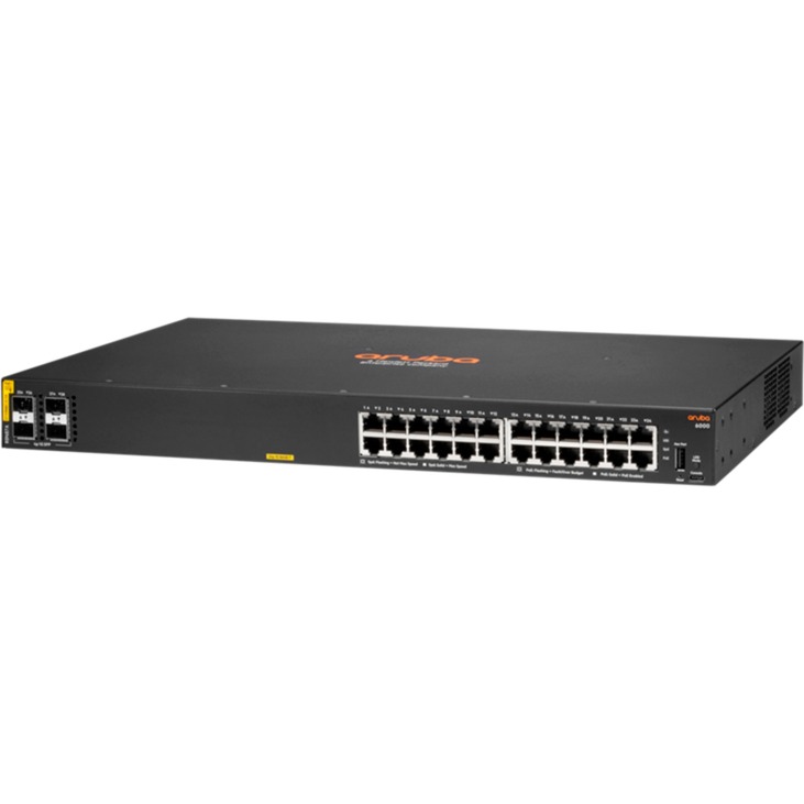 HP Enterprise Aruba 6000 24G Class4 PoE 4SFP 370W Gestito L3 Gigabit Ethernet 10-100-1000 Supporto Power over Ethernet 1U-image