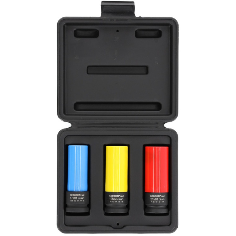 Gedore Red Juego De Llaves De Vaso De Impacto 1/2, 3 Piezas-image