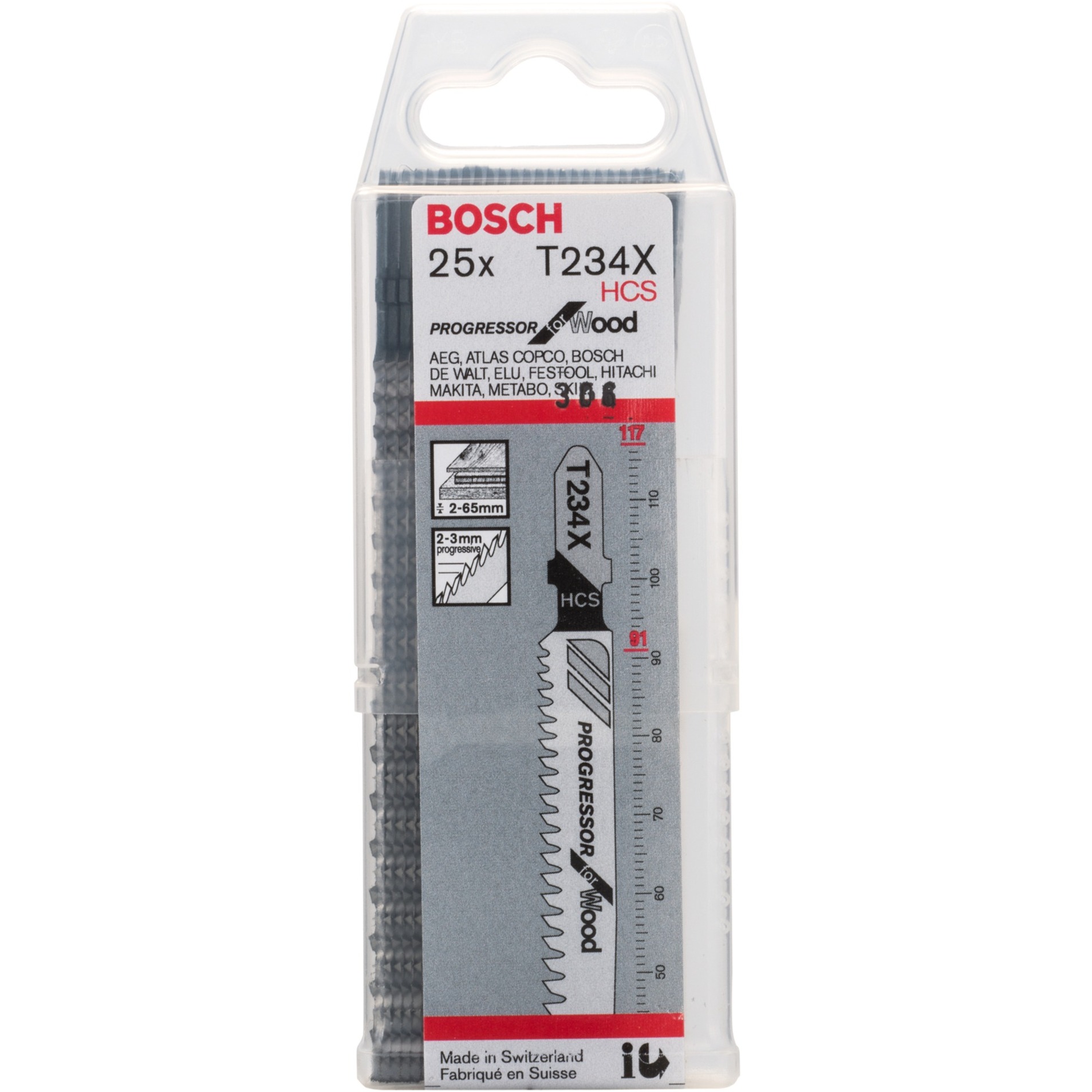 Bosch Professional 2608633524 Lama Per Gattuccio T 234 X, Nero