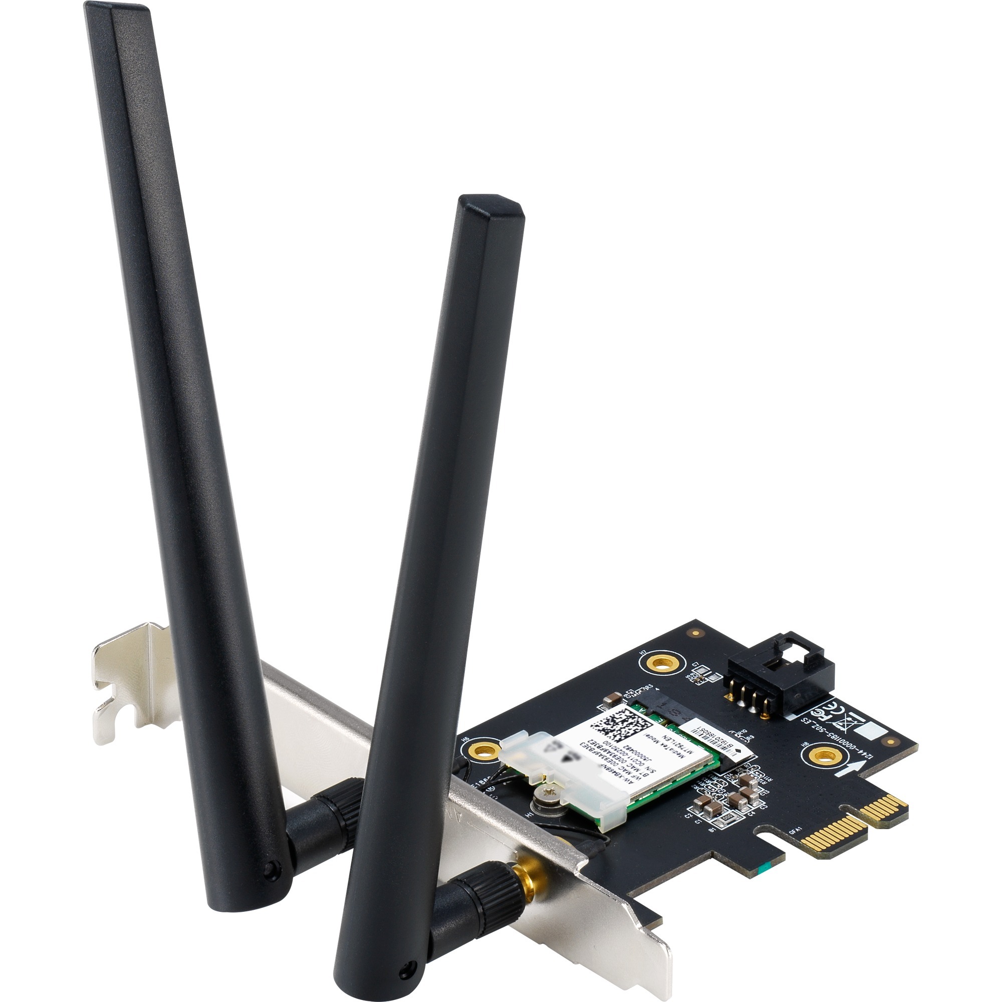 ASUS AXE5400 Adattatore WiFi 6E PCI-E con 2 Antenne Esterne, Supporta Banda 6GHz, 160MHz, Bluetooth 5.2, Sicurezza di Rete WPA3, OFDMA e MU-MIMO, Nero-image