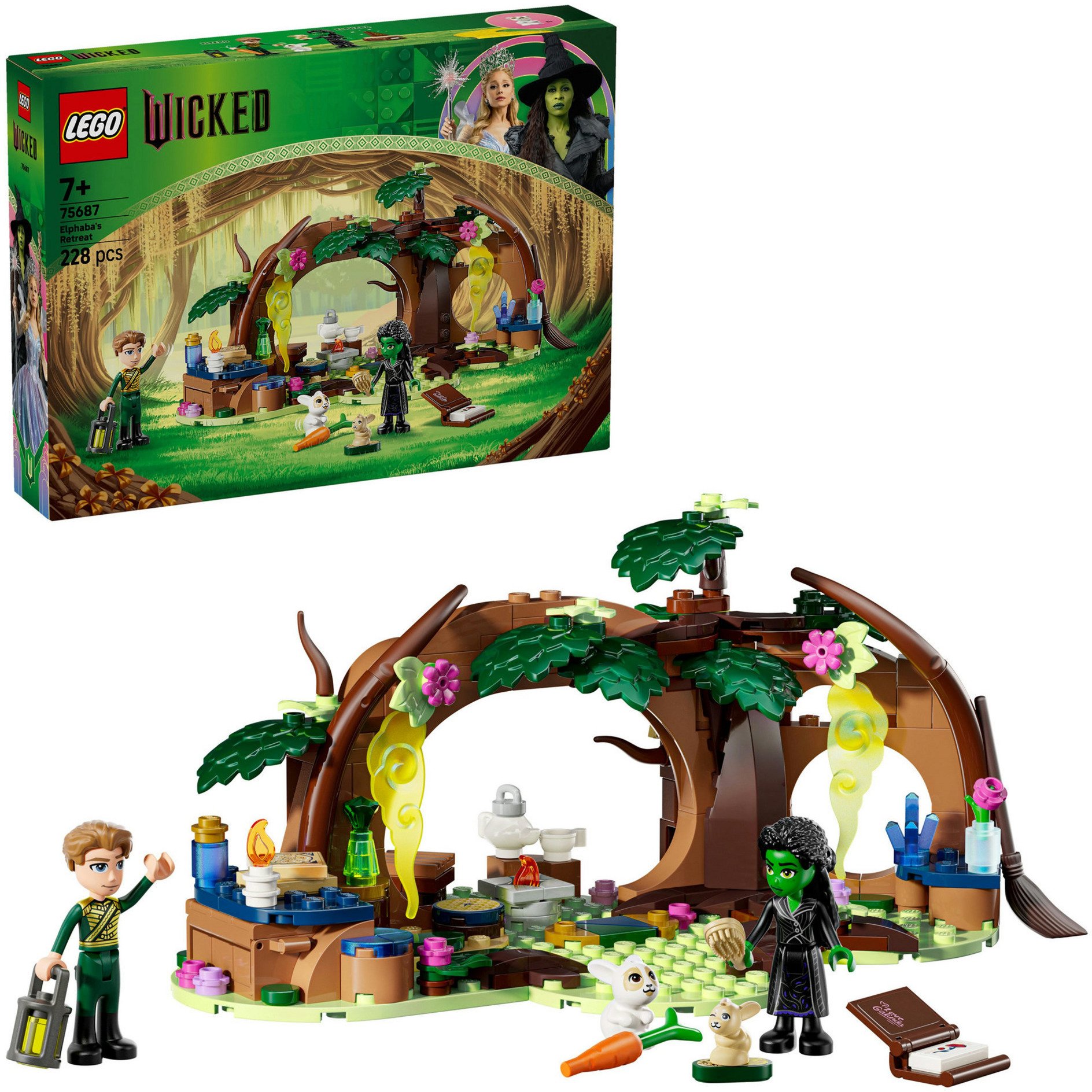 Lego Wicked Il Rifugio Di Elphaba - Casa Giocattolo Nella Foresta Da Costruire Con 2 Mini Bamboline, 2 Animali E Accessori - Regalo Per Bambine Da 7 Anni In Su Fan Del Film - 75687-image
