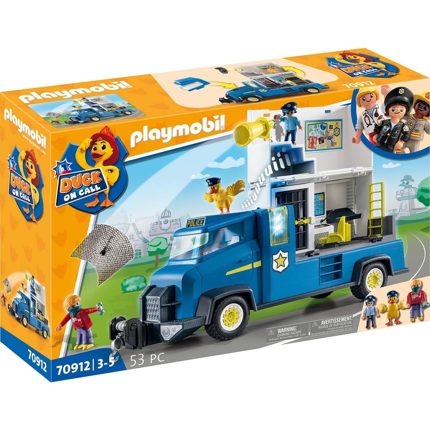 Playmobil Duck On Call 70912 Furgone Della Polizia, Con Luci E Suoni, Giocattoli Per Bambini Dai 3 Anni