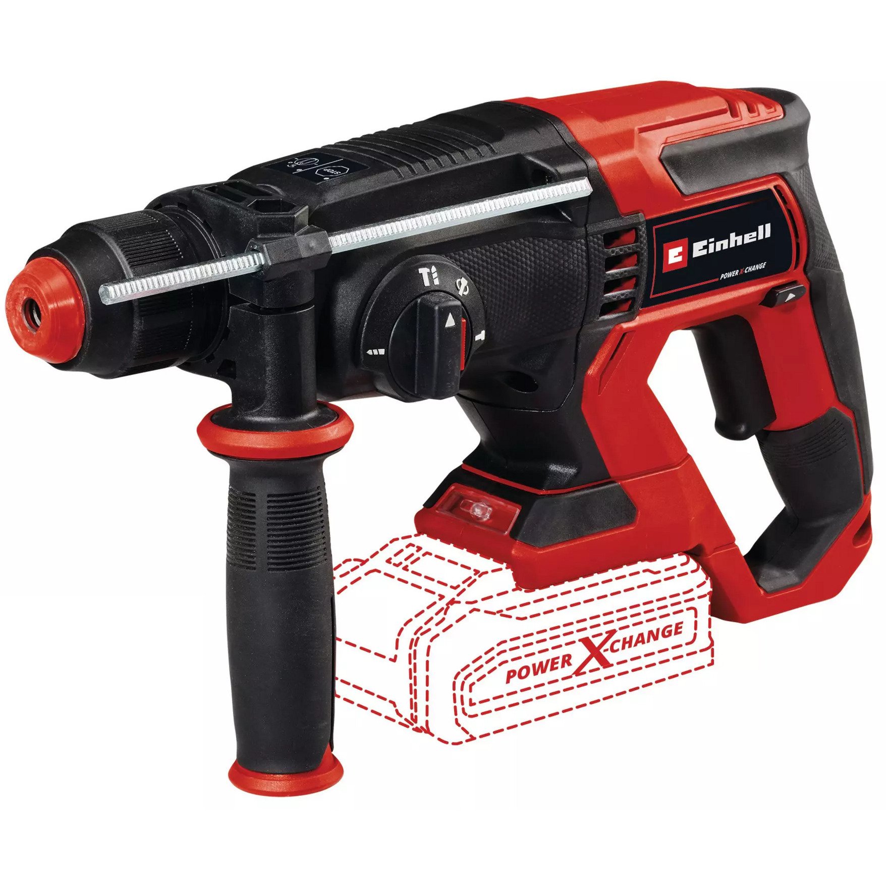 Einhell Tassellatore A Batteria TE-HD 18/20 Li Bl-Solo Power X-Change (18 V, 1,8 J, 20 Mm Di Potenza Di Perforazione Su Cemento, Velocità Di Impatto Di 4.750 Min-1 Max., Sds-Plus, Senza Batteria)-image