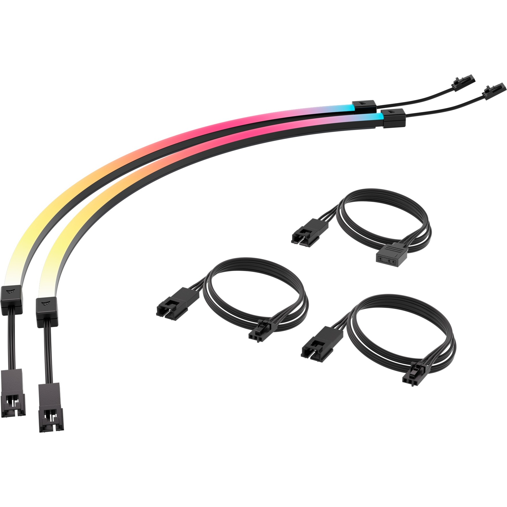 Corsair LS350 Aurora Light Rgb Strips 350Mm – 2X Magnetic Diffused Individually Addressable Rgb Led Strips – +5V Argb Header Or Corsair Icue Controller – Argb To Icue 3-Pin Adapter Cable Included Corsair LS350 Aurora Light Rgb Strips 350Mm – 2X Magnetic Diffused Individually Addressable Rgb Led Strips – +5V Argb Header Or Corsair Icue Controller – Argb To Icue 3-Pin Adapter Cable Included