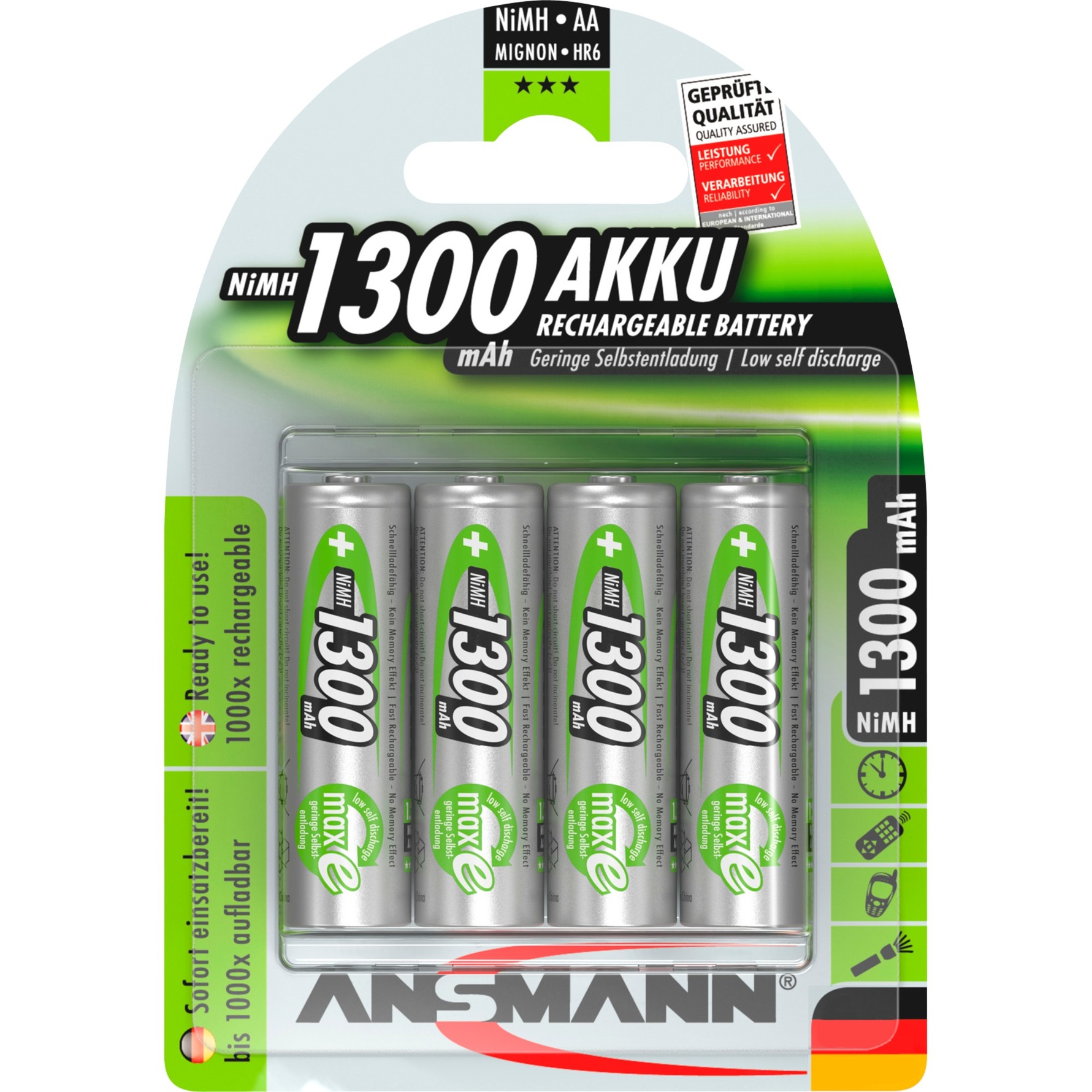 AA Batteria ricaricabile Stilo AA Nichel-Metallo