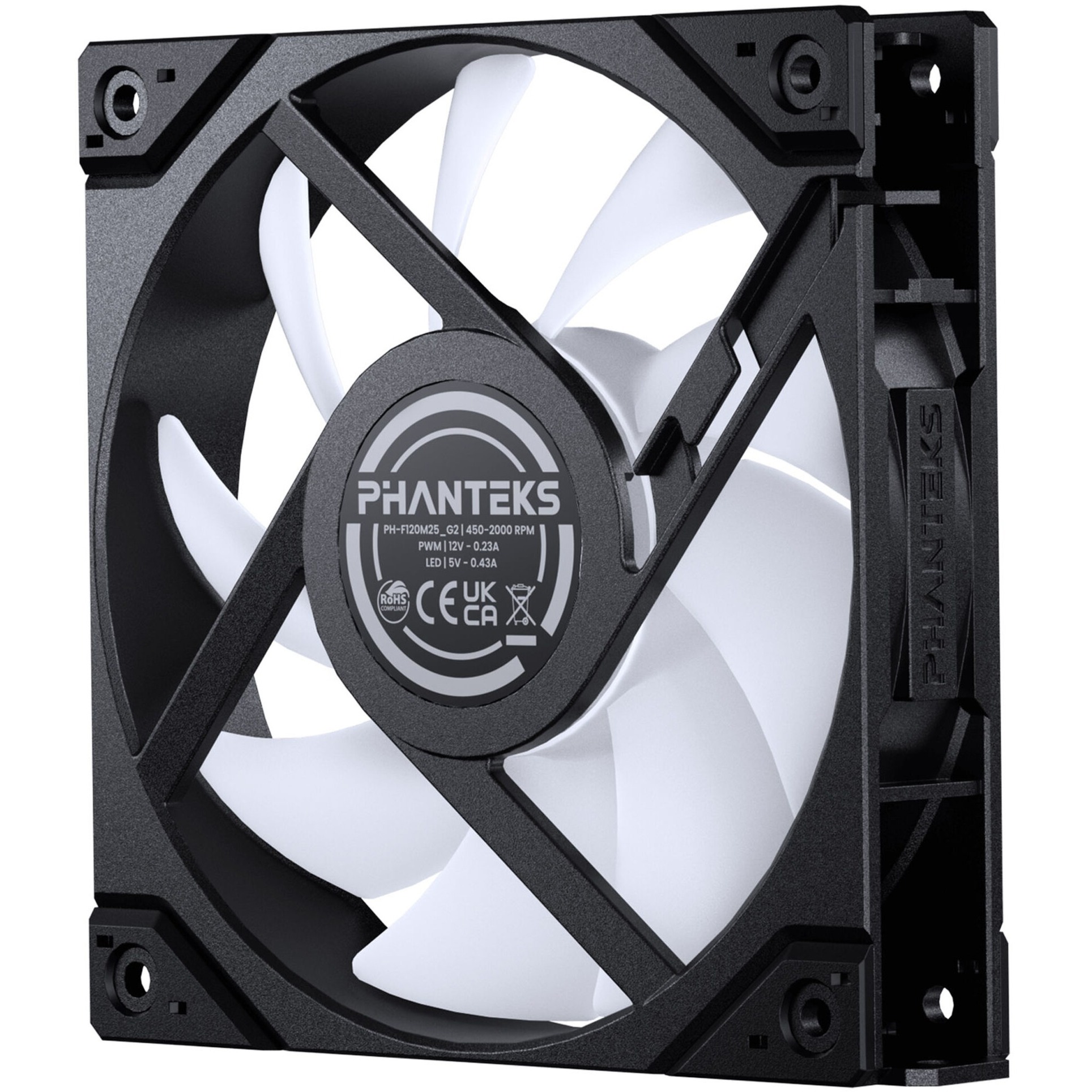Phanteks PH-F120M25R_G2_DBK01_3P, Ventola blu-nero