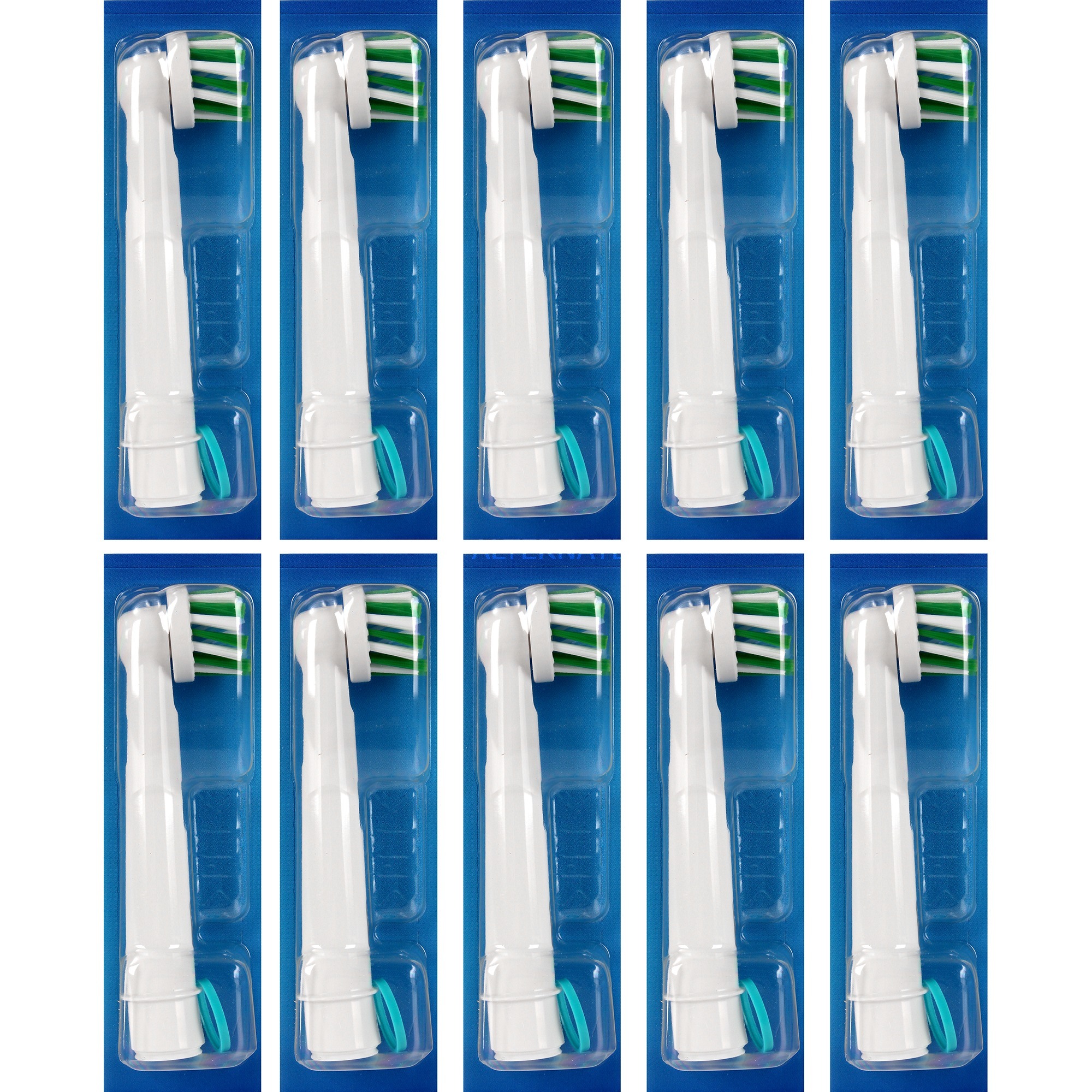 Oral-B Cross Action Testine Spazzolino Elettrico, Confezione da 10 Testine di Ricambio, Setole Angolate che si Adattano a ogni Dente per una Pulizia Profonda, Adatto alla Buca delle Lettere
