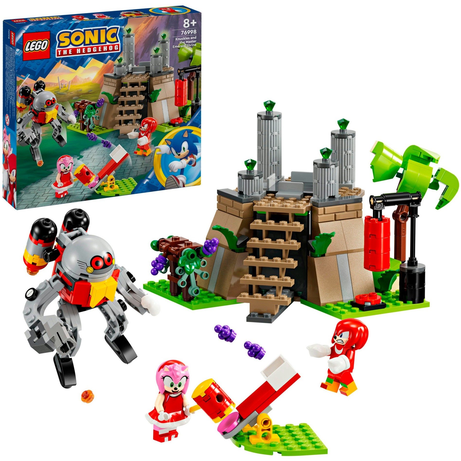 Lego Sonic The Hedgehog Knuckles E Il Santuario Del Master Emerald, Set Ispirato Al Videogioco Con Alloggio Da Costruire, 4 Personaggi, Jetpack E Catapulta, Gioco Per Bambini E Bambine Da 8 Anni 76998-image