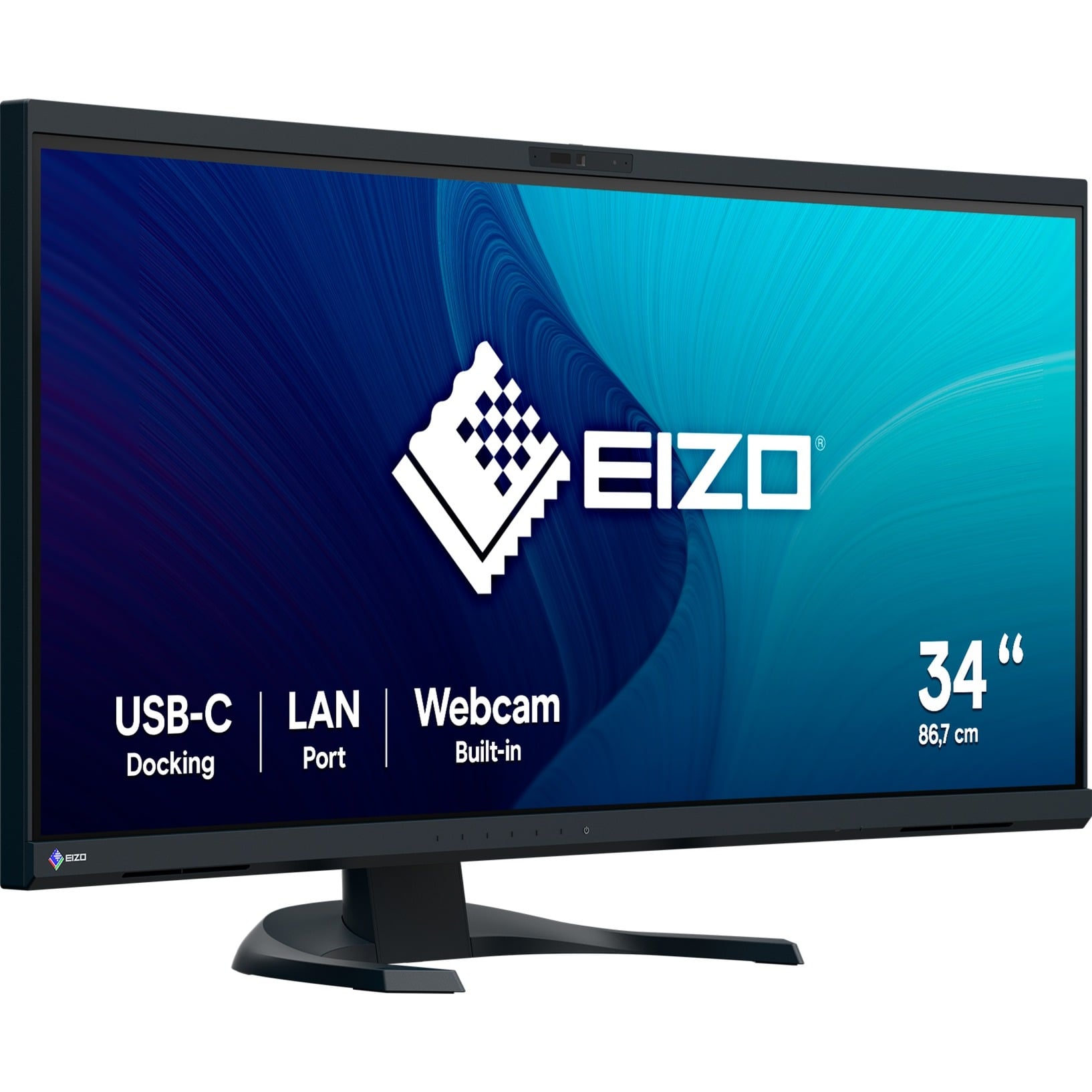 Eizo Flexscan Mit Flexstand Led-Monitor Curved 86,4 Cm 34" 34.1" Sichtbar 3440 X 1440 Uwqhd Ips 300 Cd/M² 1000:1 5 Ms 2Xhdmi Displayport USB-C Lautsprecher Schwarz
