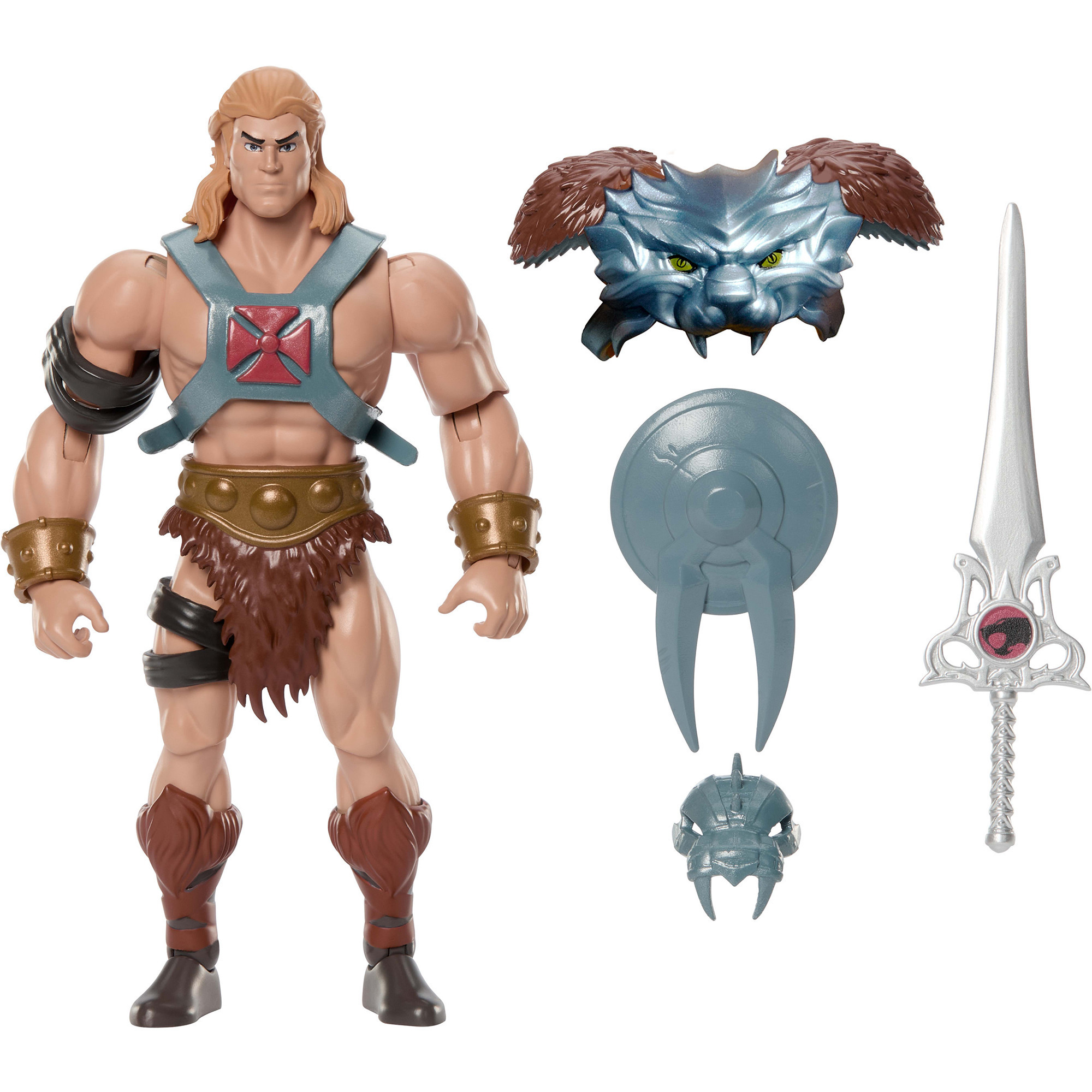 ​Masters Of The Universe Origins X Thundercats - He-Man, Action Figure Snodata Crossover Anni '80, Con Armatura Rimovibile, Spada, Scudo E Mini Fumetto, Giocattolo Per Bambini, 6+ Anni, JFW98-image