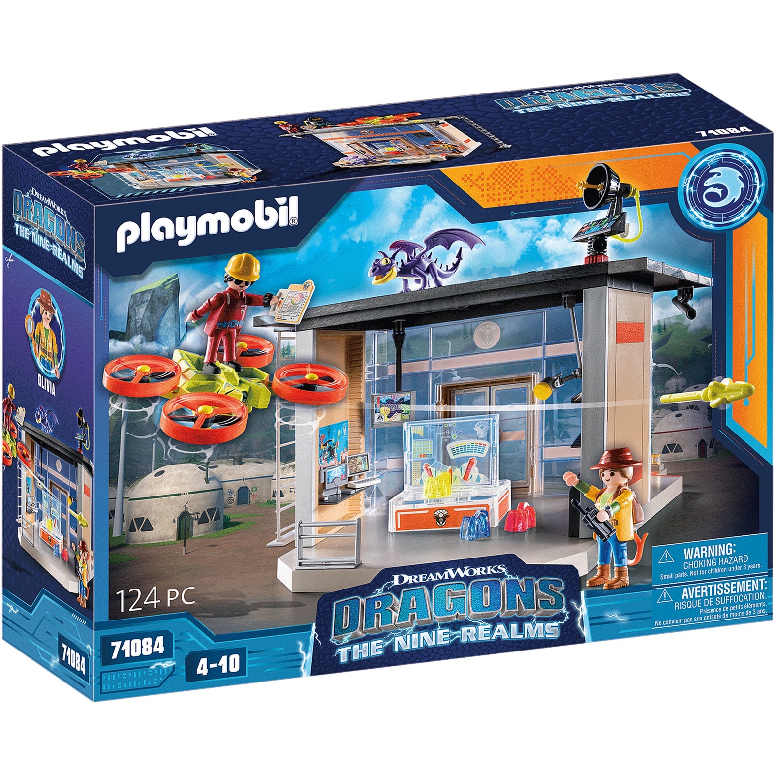 Playmobil Dreamworks Dragons 71084 Dragons, The Nine Realms, Icaris Lab, Personaggio Di Dragons, Drago Giocattolo E Drone Con Funzione Di Sparo, Giocattolo Per Bambini Dai 4 Anni In Su