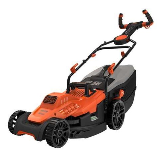 Black+Decker,Rasaerba 1600 W, Larghezza Taglio 38 Cm, 6 Alt. Taglio 20-70 Mm, E-DRIVE, Capacita' Cesto 45 L, Innovativa Impugnatura Easy Steer Per La Massima Manovrabilita'. BEMW471ES-QS