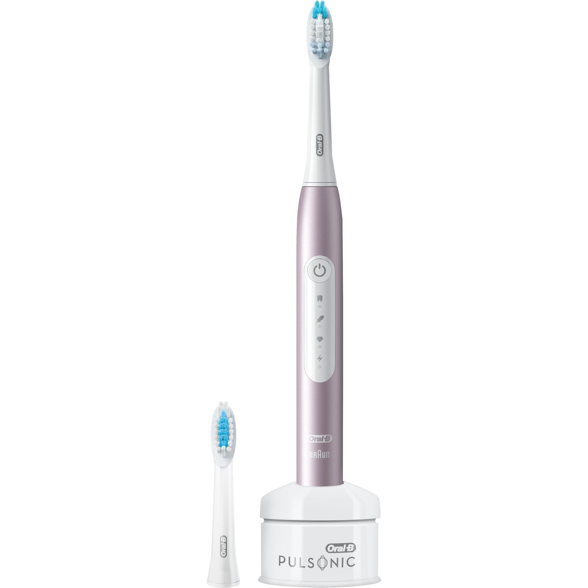 Oral-B Pulsonic Slim Luxe 4100 - Spazzolino Elettrico Sonico Per Gengive Più Sane In 4 Settimane, 3 Modalità Di Pulizia Con Sensibilità E Sbiancamento, Timer, 2 Testine Di Ricambio, Oro Rosa-image