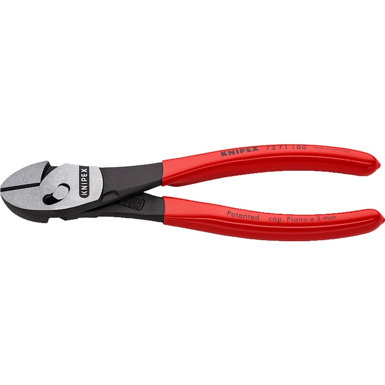 Knipex Twinforce Tronchesi Laterale Ad Alta Prestazione Bonderizzata Nera, Rivestiti In Resina Sintetica 180 Mm 73 71 180