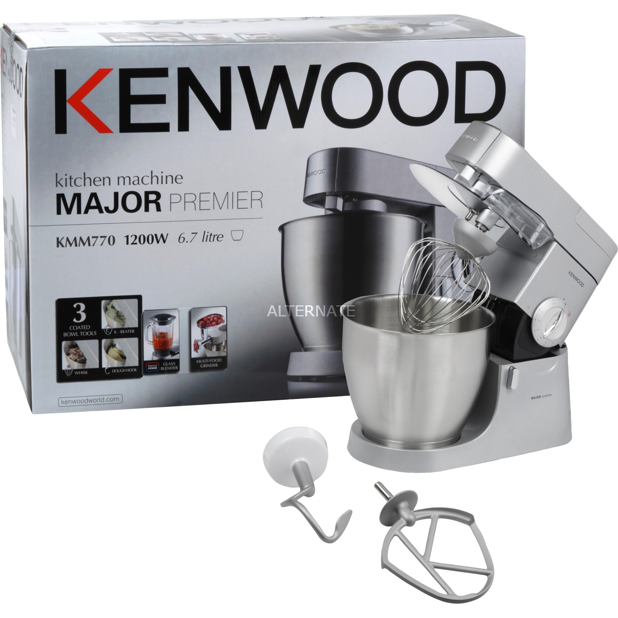 Kenwood Chef Major Premier KMM770 1200W 6.7L Argento robot da cucina ... Kenwood Chef Major Premier KMM770 1200W 6.7L Argento robot da cucina ...