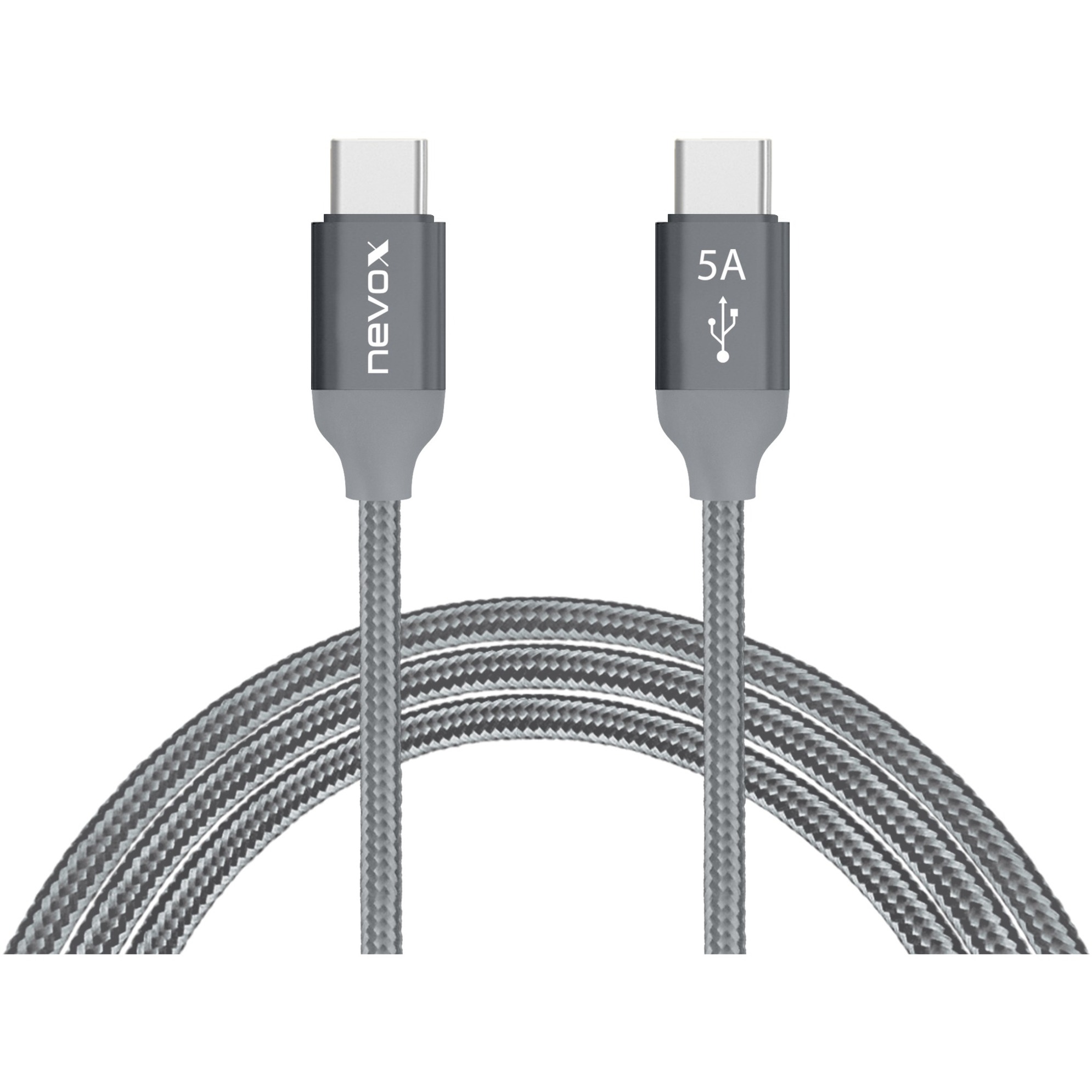 1654 cavo USB 2 m USB 2.0 USB C Grigio, Argento
