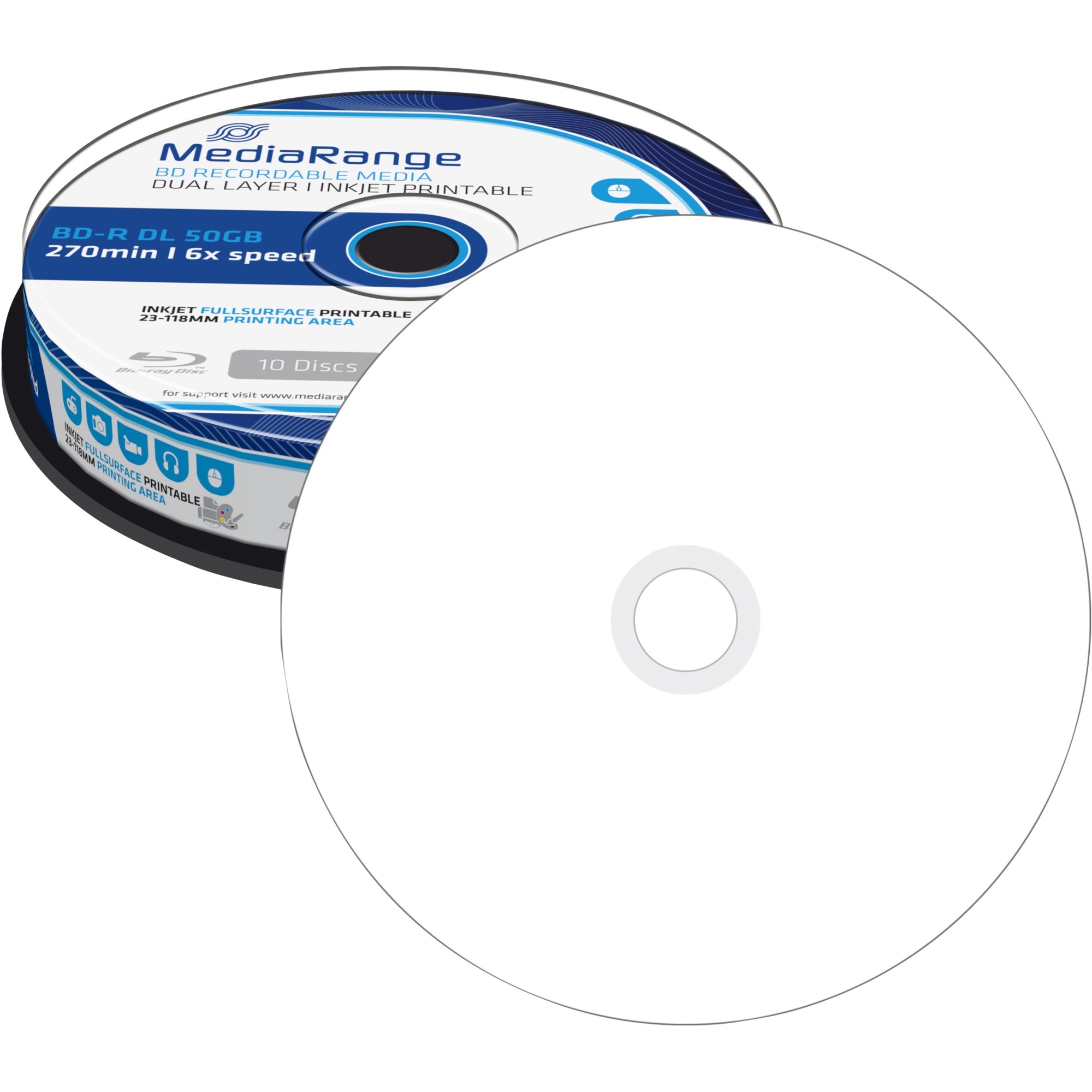 BD-R 6x Vierge Panasonic 25GB 6x BD-R - Disques Vierges Blu-Ray (Boîte à Archivage Données Blu-ray