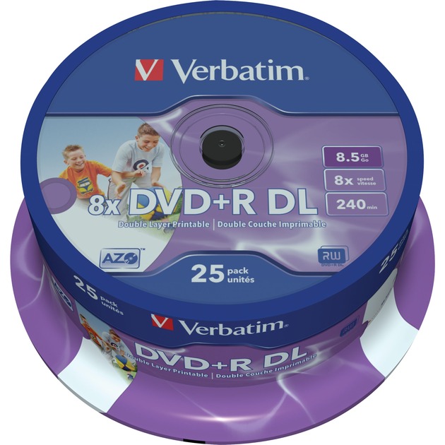 43667 DVD vergine 8,5 GB DVD+R DL 25 pz